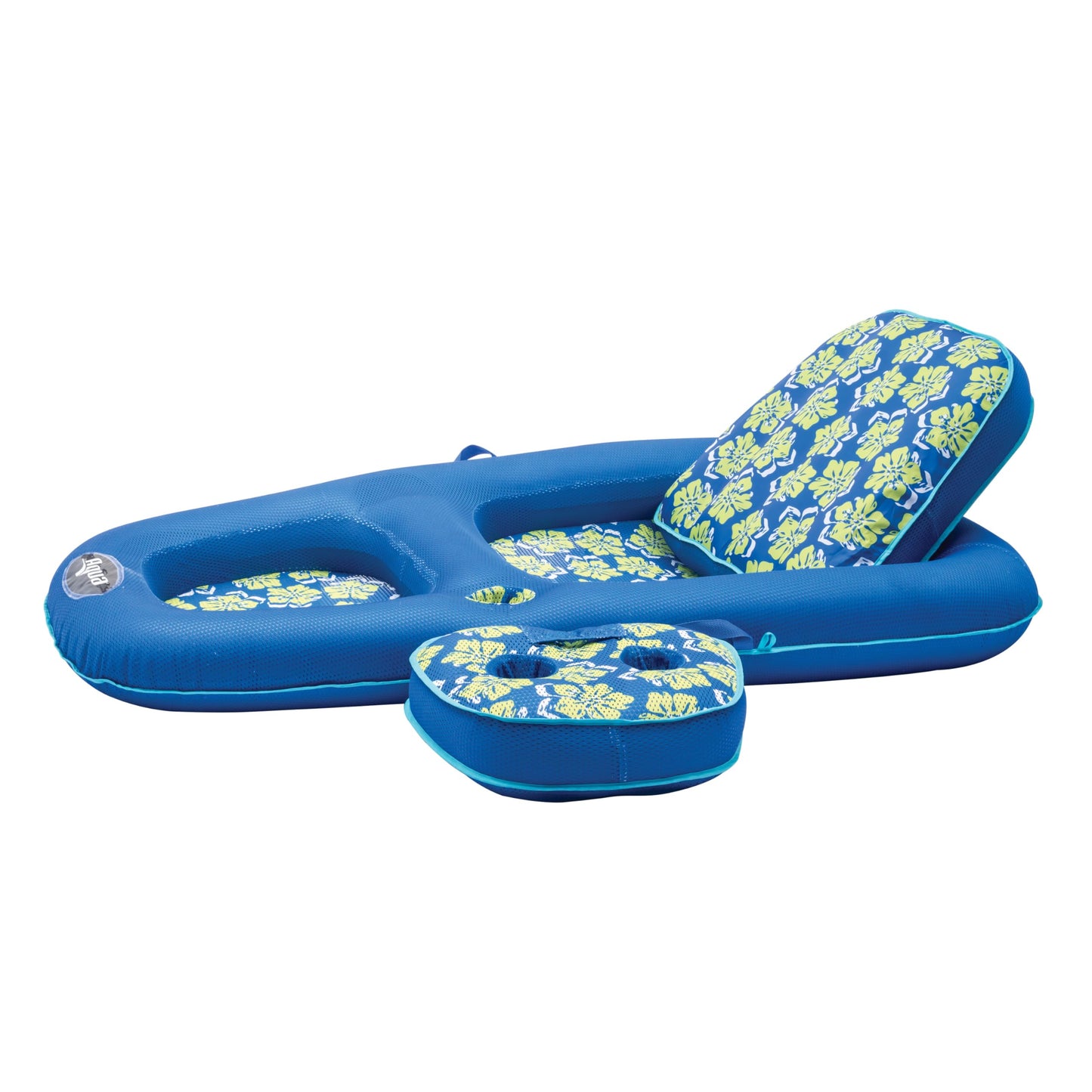 HotAqua Campania Ultimate 2-in-1 Pool Float Lounge – Extra Large – Inflatable Pool Floats for Adults with Adjustable Backrest & Cupholder Caddy