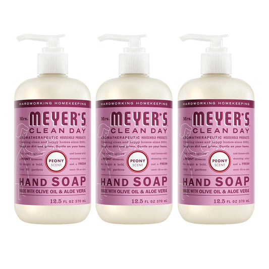 HotMRS. MEYER'S CLEAN DAY Hand Soap, Peony Scent, 12.5 Fl Oz Bottle - 3 Pack