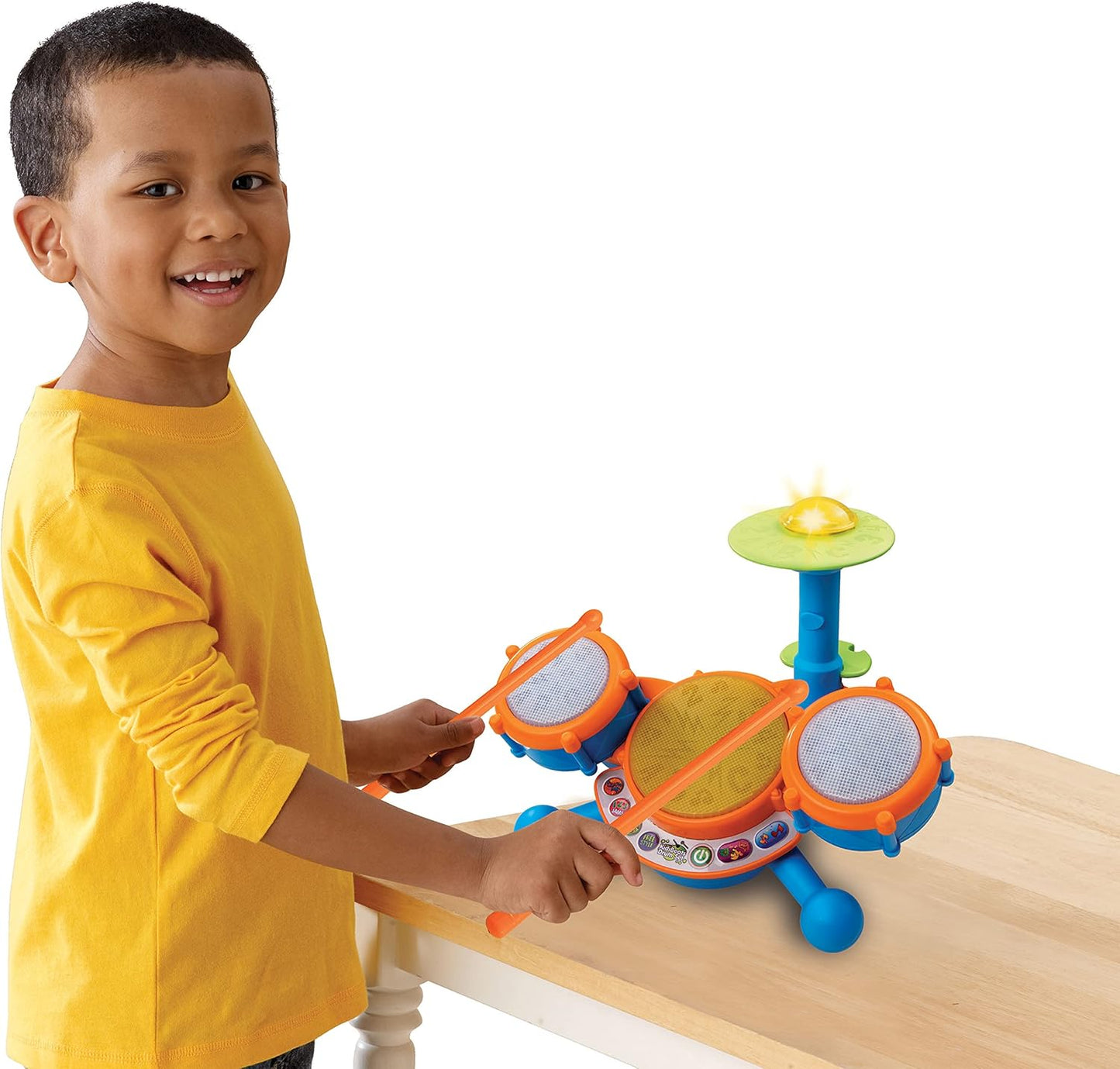 HotVTech KidiBeats Drum Set (Frustration Free Packaging), Orange