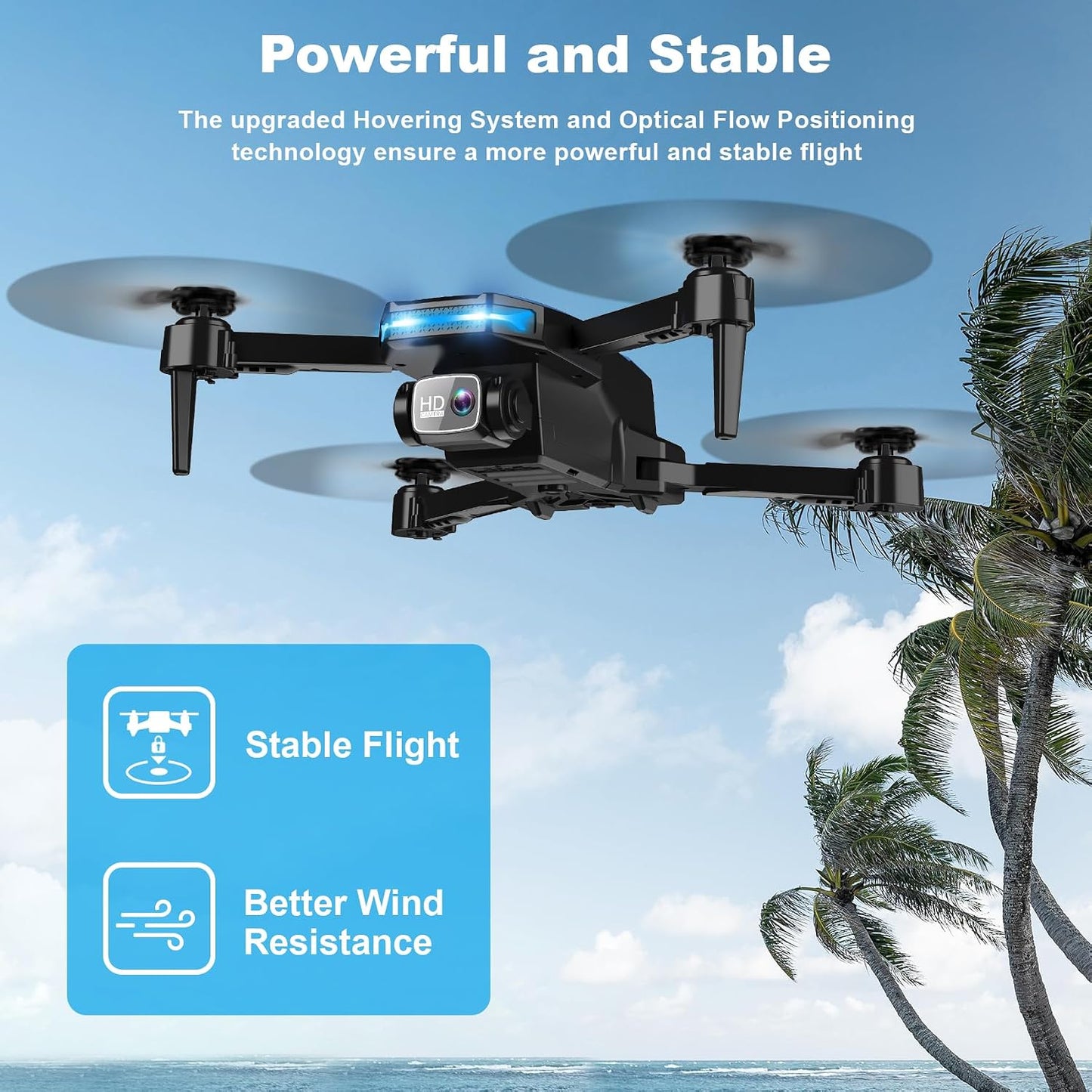 Hot Drone with Camera - Drone with Screen on Controller for Beginners, Foldable Remote Control Quadcopter with Gesture Control, 3D Flip, One Key Start, Emergency Stop, 2 Batteries, Easier to use