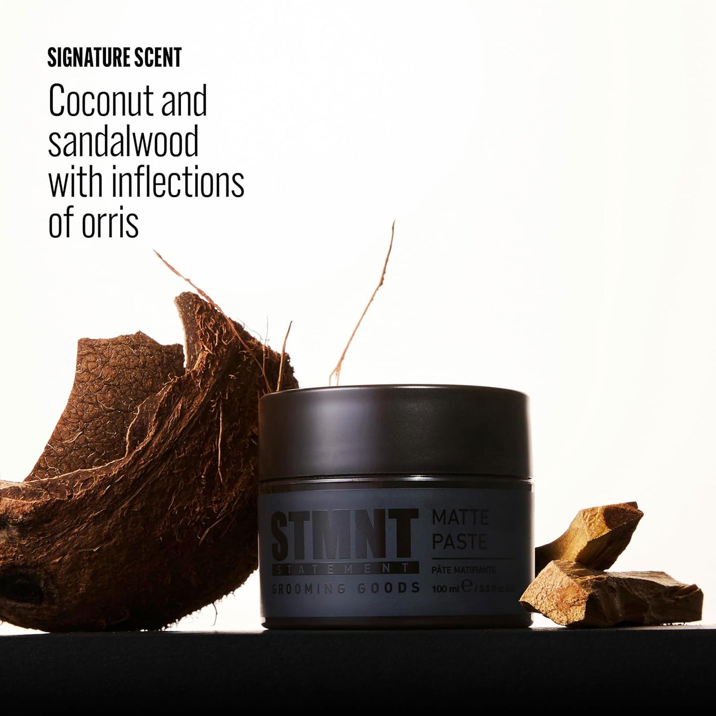 HotSTMNT Grooming Goods Matte Paste 3.38 oz | All Day Strong Hold & High Volume | Hair Clay Paste For Men | Non-Greasy Formula | Texture Paste for Hair | Ideal for Dry & Damp Hair | Mens Hair Styling