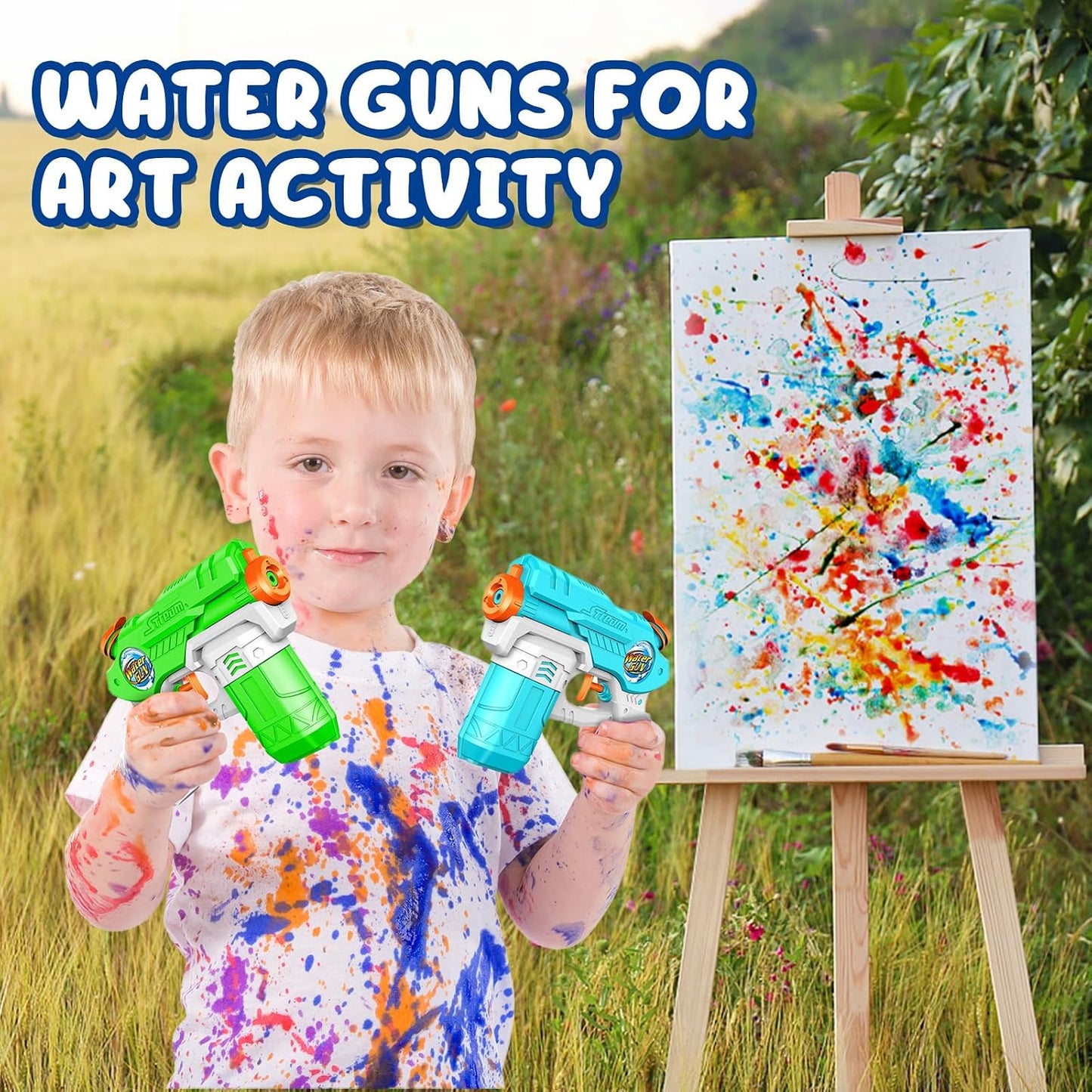 HotWater Guns for Kids Adults, 6 Pack Squirt Guns Soaker Blaster 220CC Capacity Long Range Super Water Gun Pistols for Boys Girls Toddlers Swimming Pool Water Toys (6)