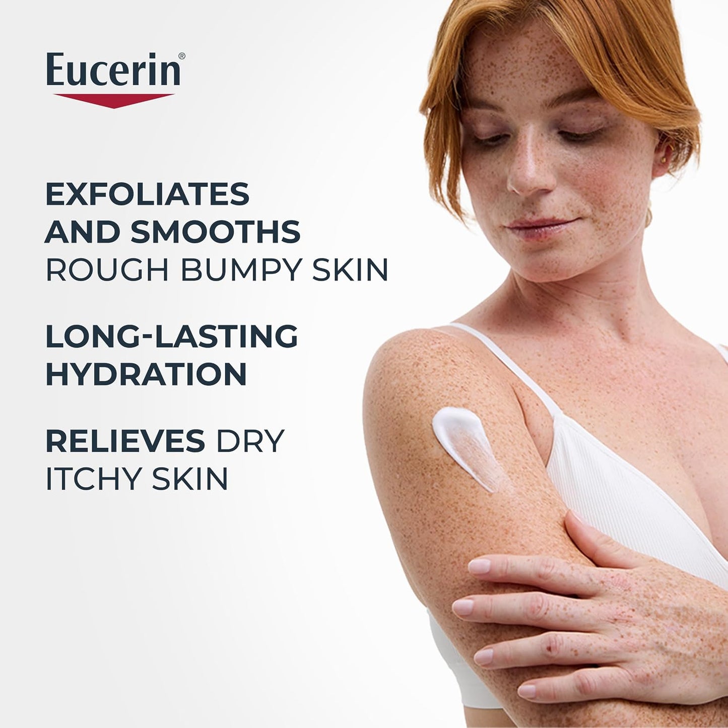 HotEucerin Roughness Smoothing Body Lotion for Dry, Rough Skin, Urea Enriched Body Moisturizer, 16.9 FL OZ Pump Bottle