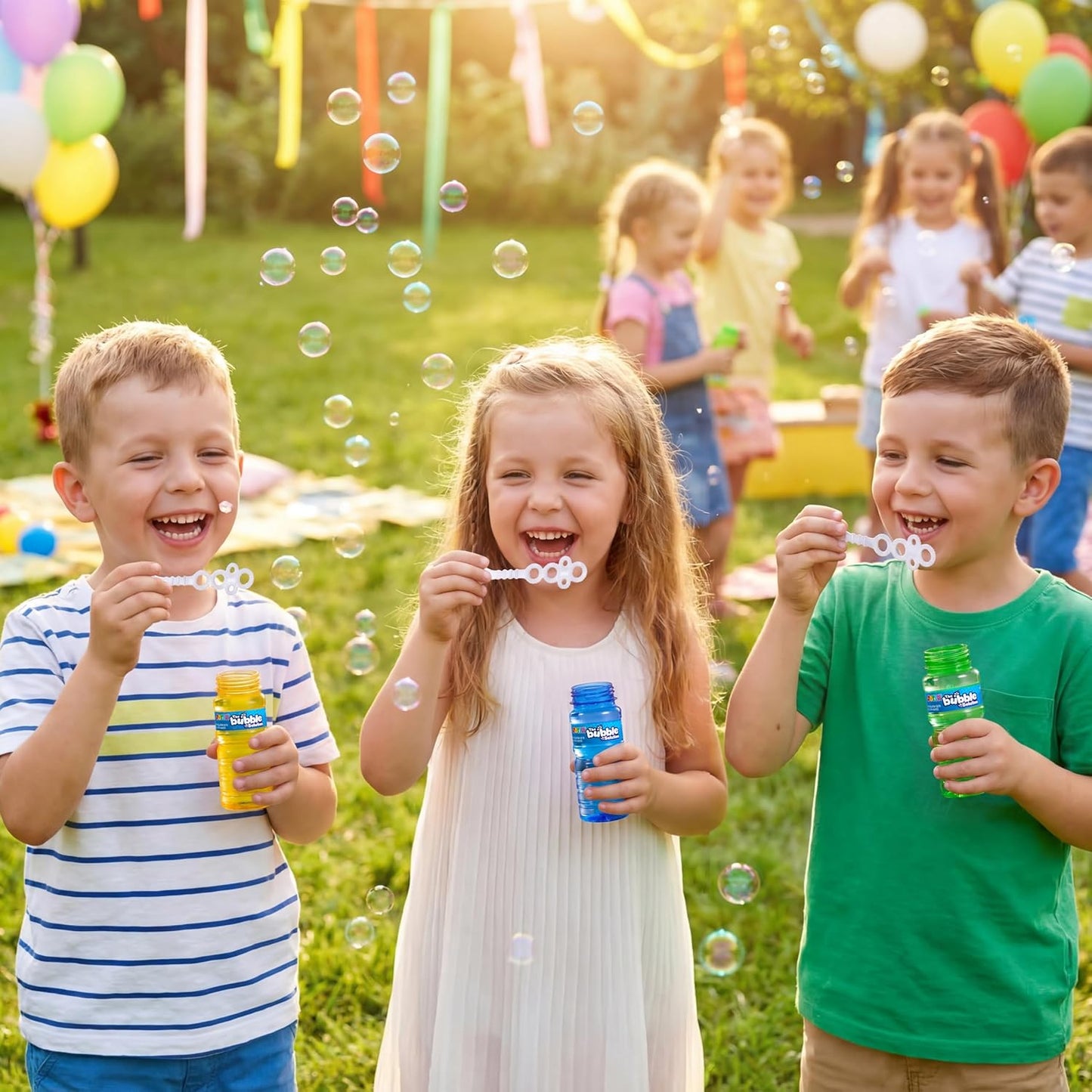 Hot JOYIN Bubble Bottles 6 PCS (4oz Solution), Bubbles for Toddlers, Blow Bubbles Solution Wand Bulk for Party Favors for Kids, Toddler Summer Outdoor Toys Gift for Kids (6)