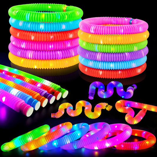 Hot Glow Sticks Party Favors for Kids 12-96 PCS,Glow in Dark Party Supplies for Toddlers,Light Up Neon Necklace Bracelet Accessories Decorations for Boys Girls,Fun for Halloween Birthday Dance Camp Care
