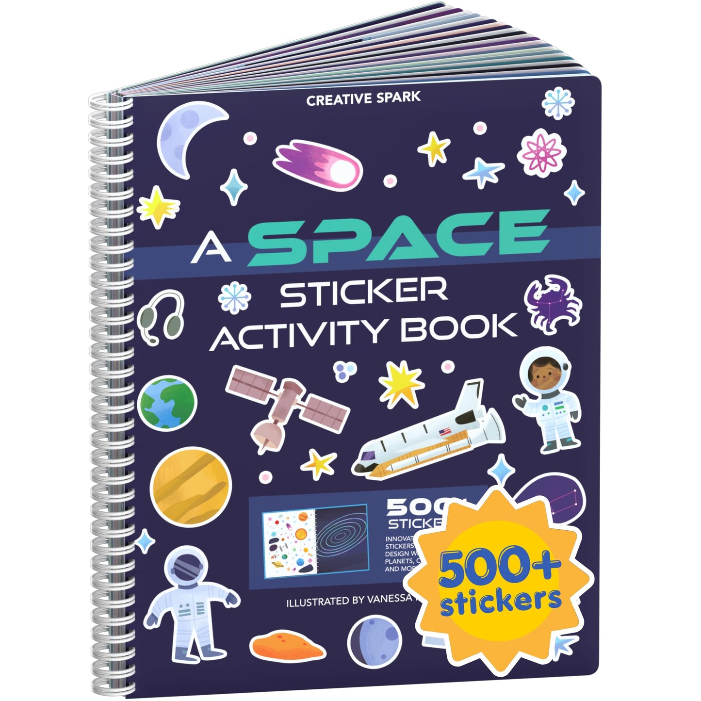 HotAnimals Habitat 500+ Kids Sticker Book by Cupkin Toddler Airplane Travel Activity Coloring and Sticker Book, Road Trip Essentials, 12 Coloring Pages + 12 Scenes for Ages 2–8 Years