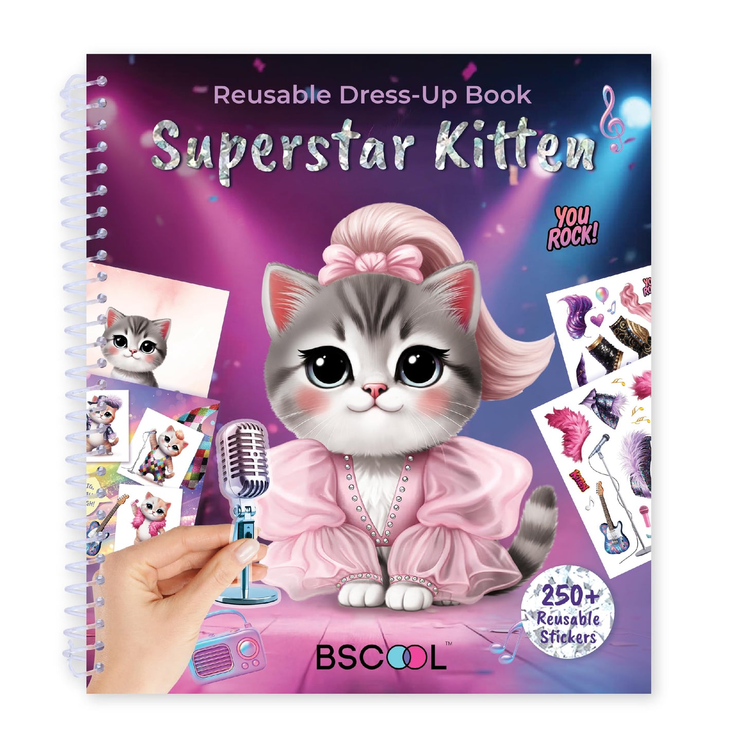 Hot Sticker Dress Up Kitten - Kids Activity and Sticker Book Learn Fashion Design for Kitten with Guides and 270+ Reusable Stickers.Gift for Girls Ages 5,6,7,8