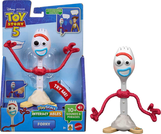 Hot Mattel Disney and Pixar Toy Story 5 Interactables Forky | 7-inch Playscale Talking Figure, Movie Phrases, Converses with Other Characters in the Line