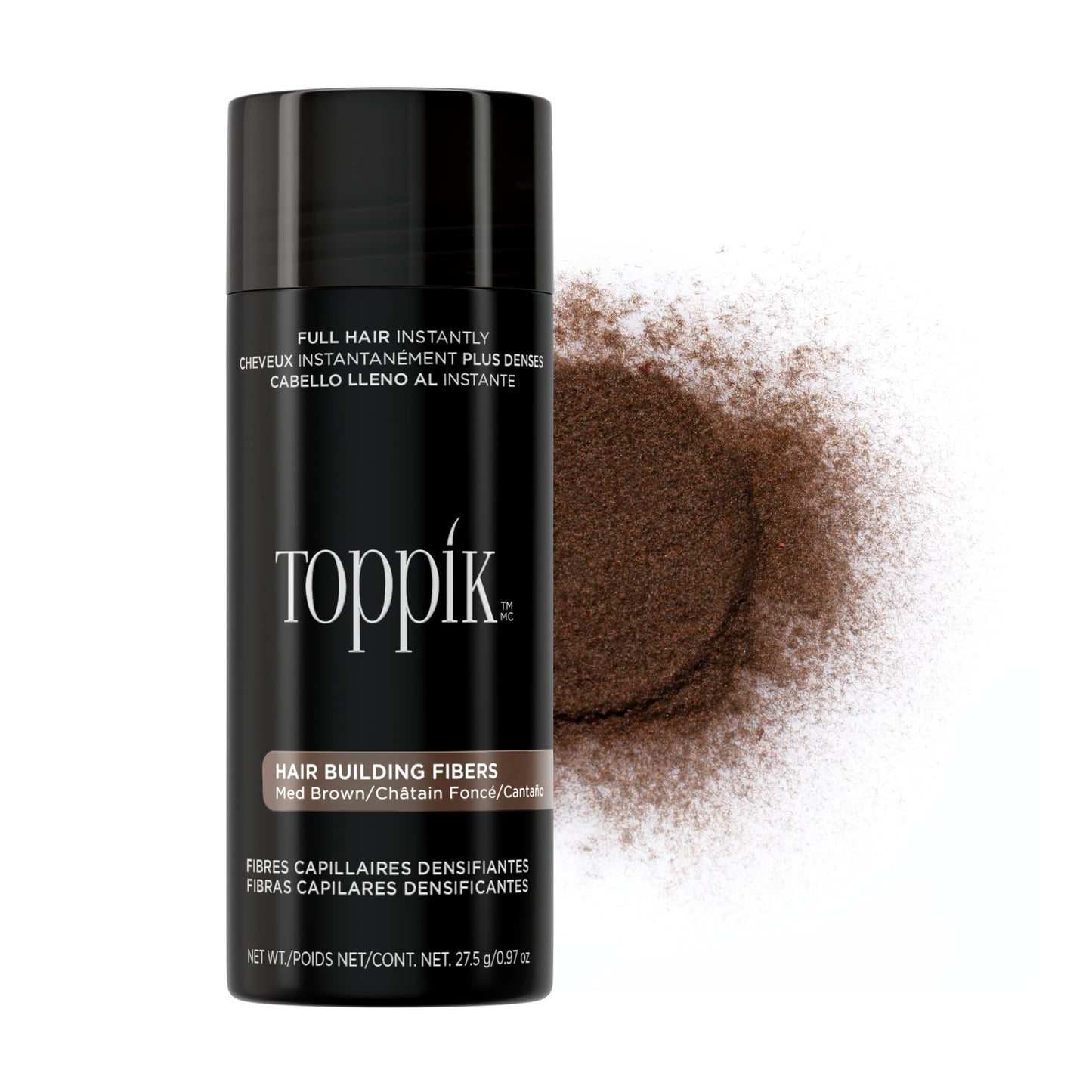 HotToppik Hair Building Fibers, Fill In Fine or Thinning Hair Instantly Thicker, Fuller Looking Hair 9 Shades,4 size options