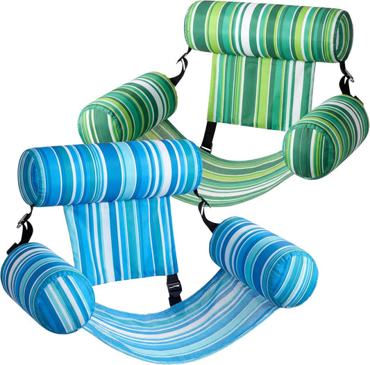 Hot SLOOSH Inflatable Pool Floats Adult,2 Packs Floating Lounge Chairs,Blow up Pool Noodles for Adult Heavy Duty,Floating Chair for Party Summer Water Beach Lake Fun