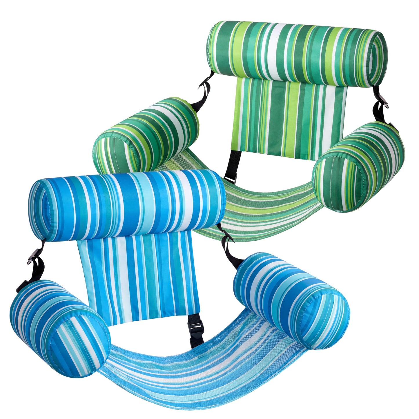HotSLOOSH Inflatable Pool Floats Adult,2 Packs Floating Lounge Chairs,Blow up Pool Noodles for Adult Heavy Duty,Floating Chair for Party Summer Water Beach Lake Fun