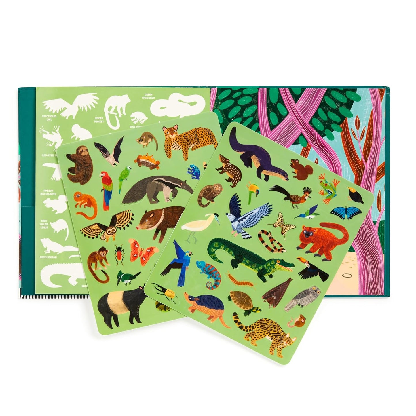 Hot Mudpuppy Rainforest- Sticker Play Reusable Activity Kit Featuring Fun Illustrations of Rainforest Animals for Children Ages 3 and Up