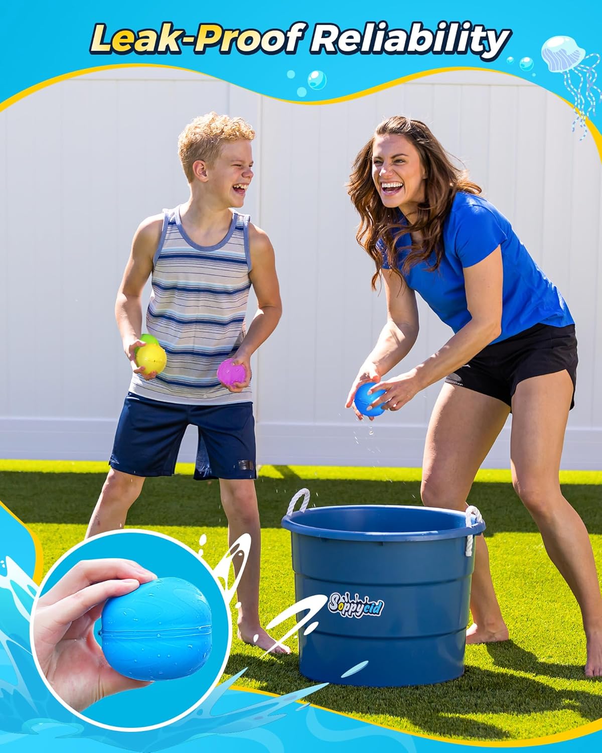 HotReusable Water Balloons 12PCS - Summer Water Toys for Pool Beach & Outdoor, Self-Sealing Refillable Water Bombs for Kids Ages 3-14, Magnetic Splash Balls for Kids Fun Games & Activities