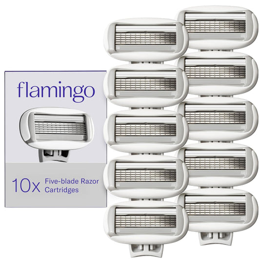 HotFlamingo Women's Original Razor Blade Refill Cartridges for Women - 10 Count - 5-Blade Shaving Razors for Women
