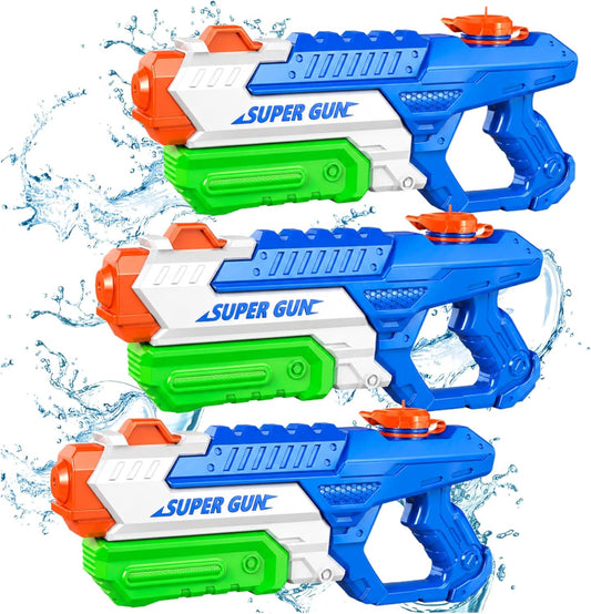 Hot 3 Pack Water Guns for Kids Adults, 600cc High Capacity Super Squirt Blaster Soaker, Long Range Pump Action Water Gun Squirter, Outdoor Summer Pool Beach Water Fighting Toys