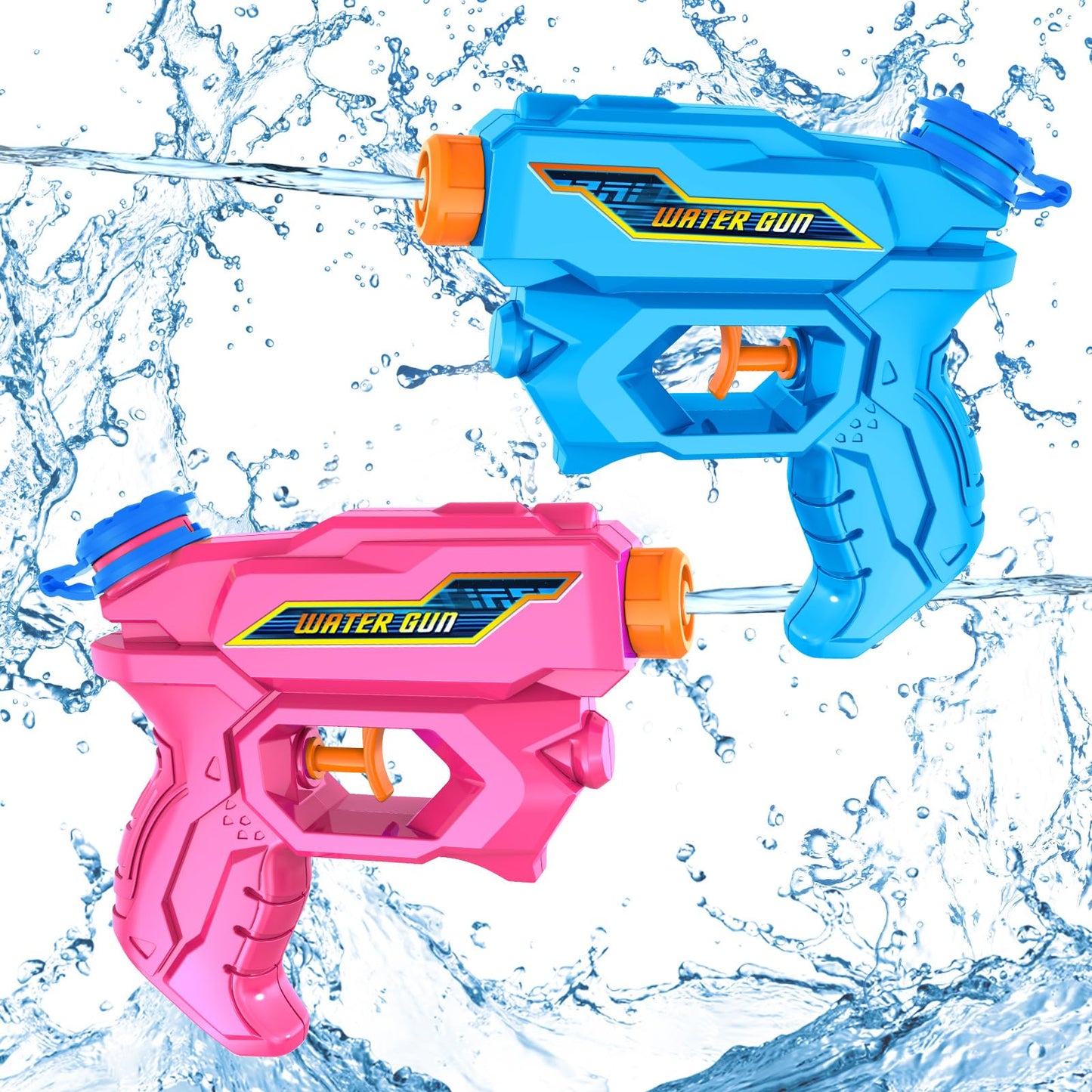Hot Water Guns for Kids and Adults, 4 Pack Super Squirt Blaster 220cc High Capacity Soaker Long Range Outdoor Summer Beach Pool Backyard Water Toys