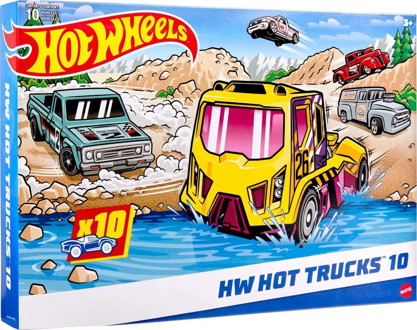 HotHot Wheels 10-Pack of Toy Race Cars (Styles May Vary) | Set of 10 1:64 Scale Vehicles,Includes Hot Wheels Originals & Officially Licensed Cars (Amazon Exclusive)