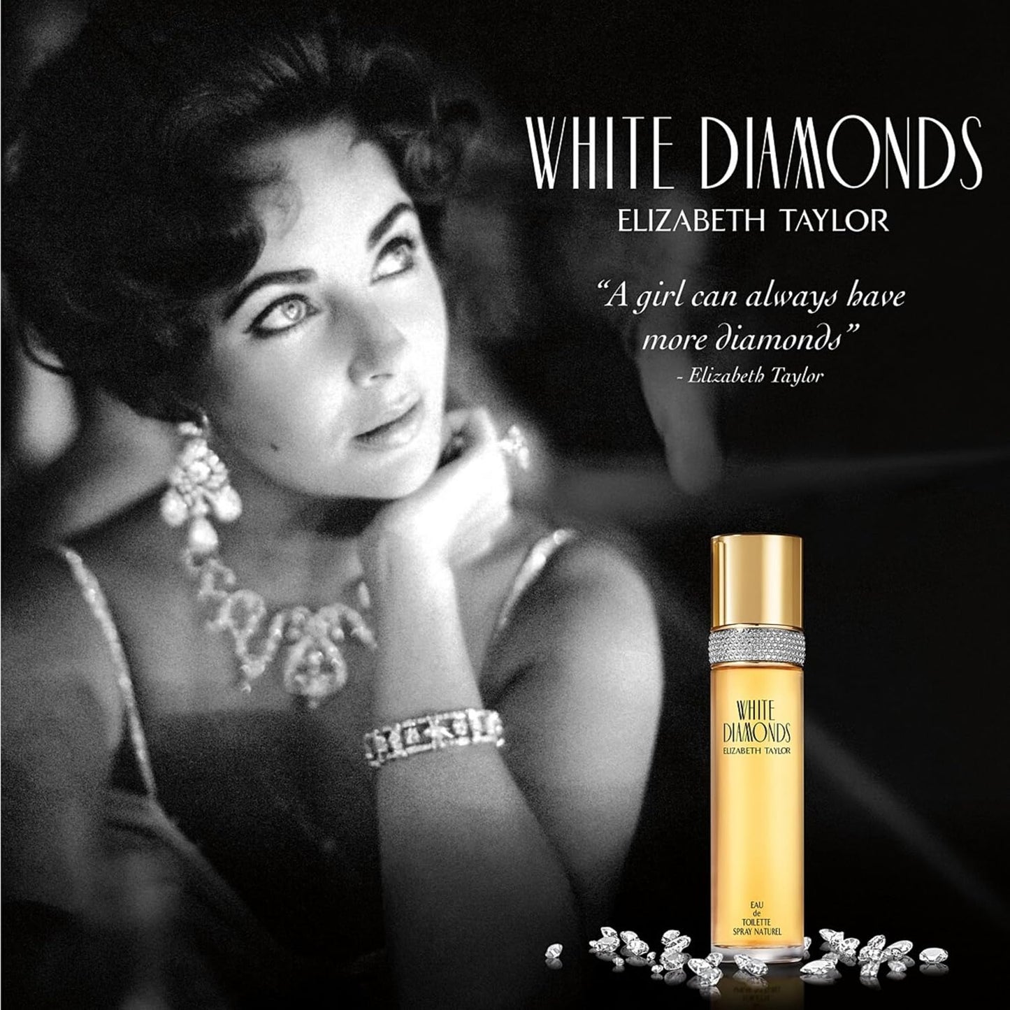 HotElizabeth Taylor White Diamonds Women's Perfume, Long-Lasting Floral Fragrance for Her, Eau de Toilette EDT Spray, 3.3 fl oz |
