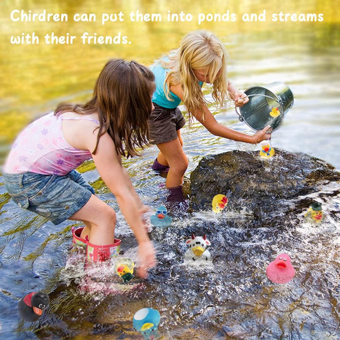 Hot XY-WQ 100 Pack Rubber Duck for Jeeps Ducking - 2.3 Inch Bulk Floater Duck for Kids - Baby Bath Toy Assortment - Party Favors, Birthdays, Bath Time, and More (50 Varieties)