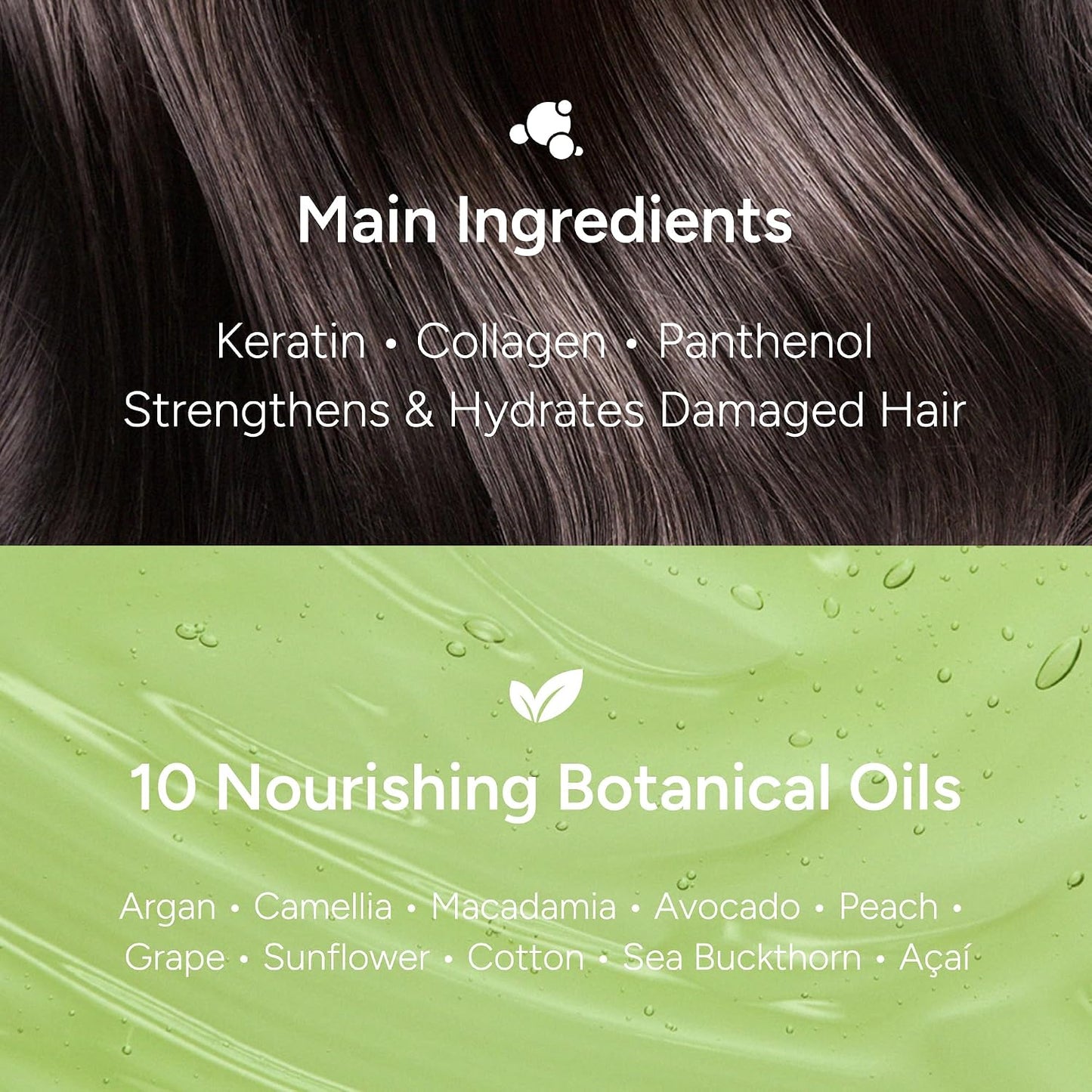 Hot2-in-1 Hair Serum & Perfume Oil - Korean Hair Care, Moroccan Argan Oil & 12 Amino Acids for Dry Damaged Hair, Anti-Frizz Glass Hair Shine, Paraben-Free, Baby Powdery Musk, 3.38 fl oz