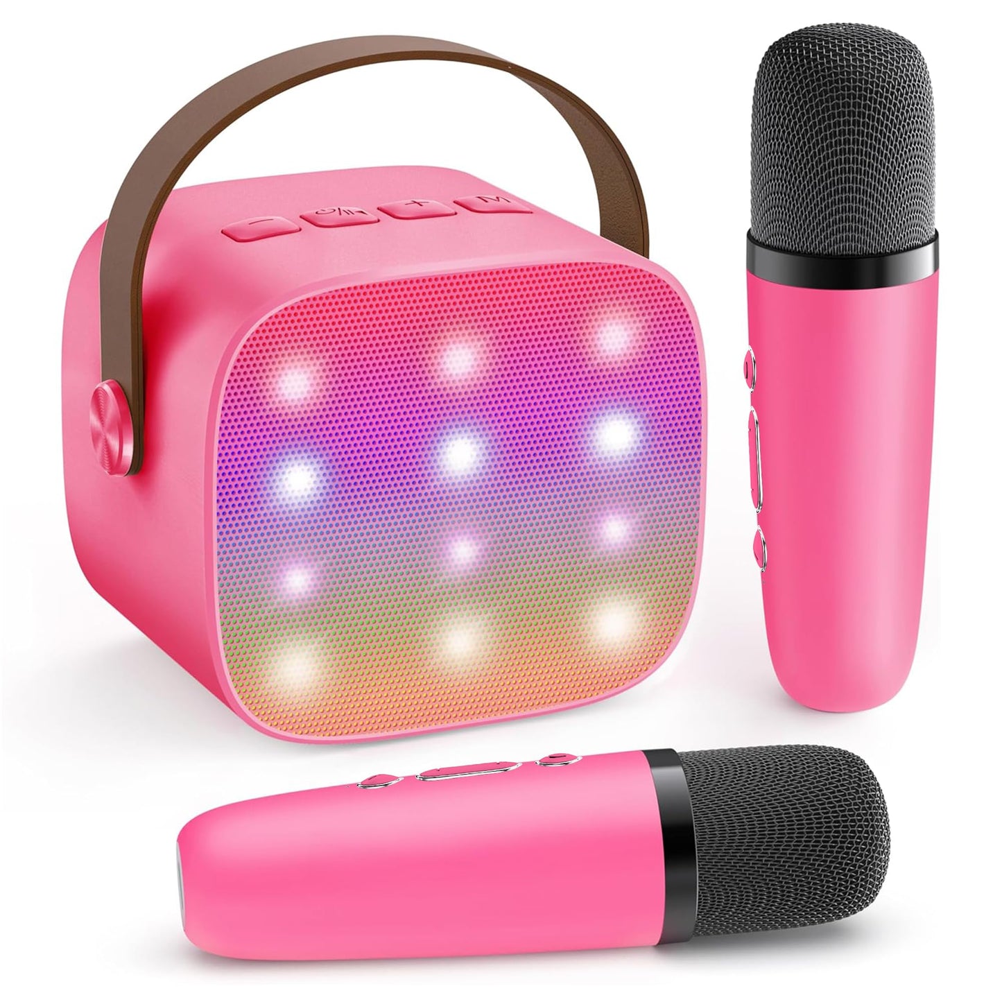 HotYLL Karaoke Machine for Kids, Portable Mini Speaker with 2 Wireless Microphones, TOP Kids Gifts for Girls Ages 3, 4, 5, 6, 7, 8, 9, 10+ Years Old, 4-12th Birthday Singing Present Toy Party (Purple)