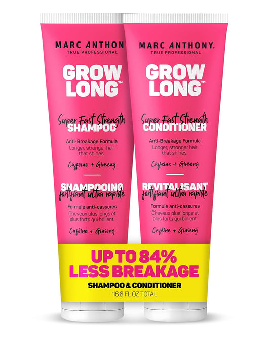 HotMarc Anthony Shampoo and Conditioner Gift Set, Grow Long Biotin - Anti-Frizz Deep Conditioner For Split Ends & Breakage - Vitamin E, Caffeine & Ginseng for Curly, Dry & Damaged Hair