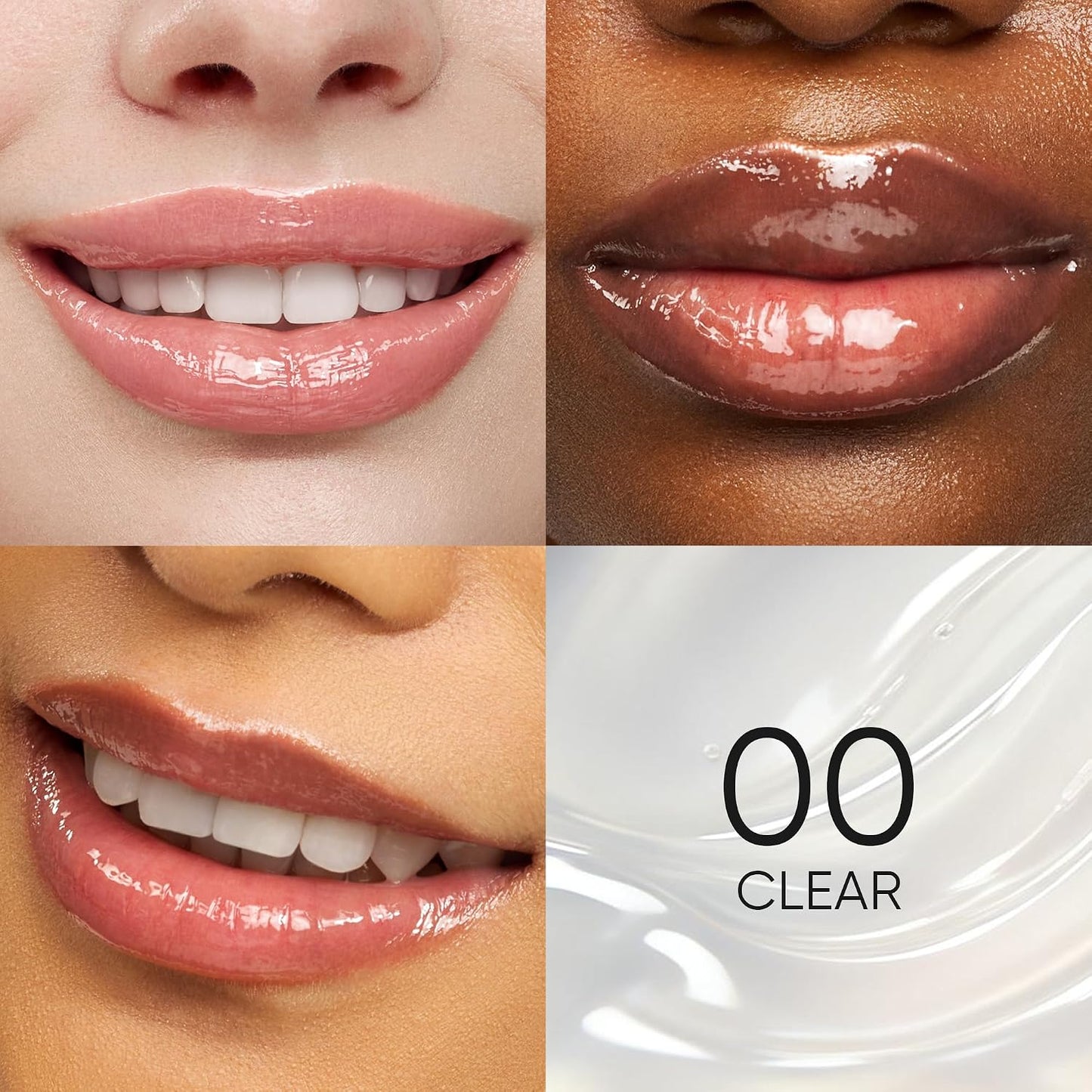 HotSKINTIFIC Brightening Lip Serum, Hydrating & Plumping (00 Clear) | Tinted Lip Gloss with Peptide, Moisturizing Lip Balm with Polypeptides & Squalane for Glossy Sheer, Smooth Lips