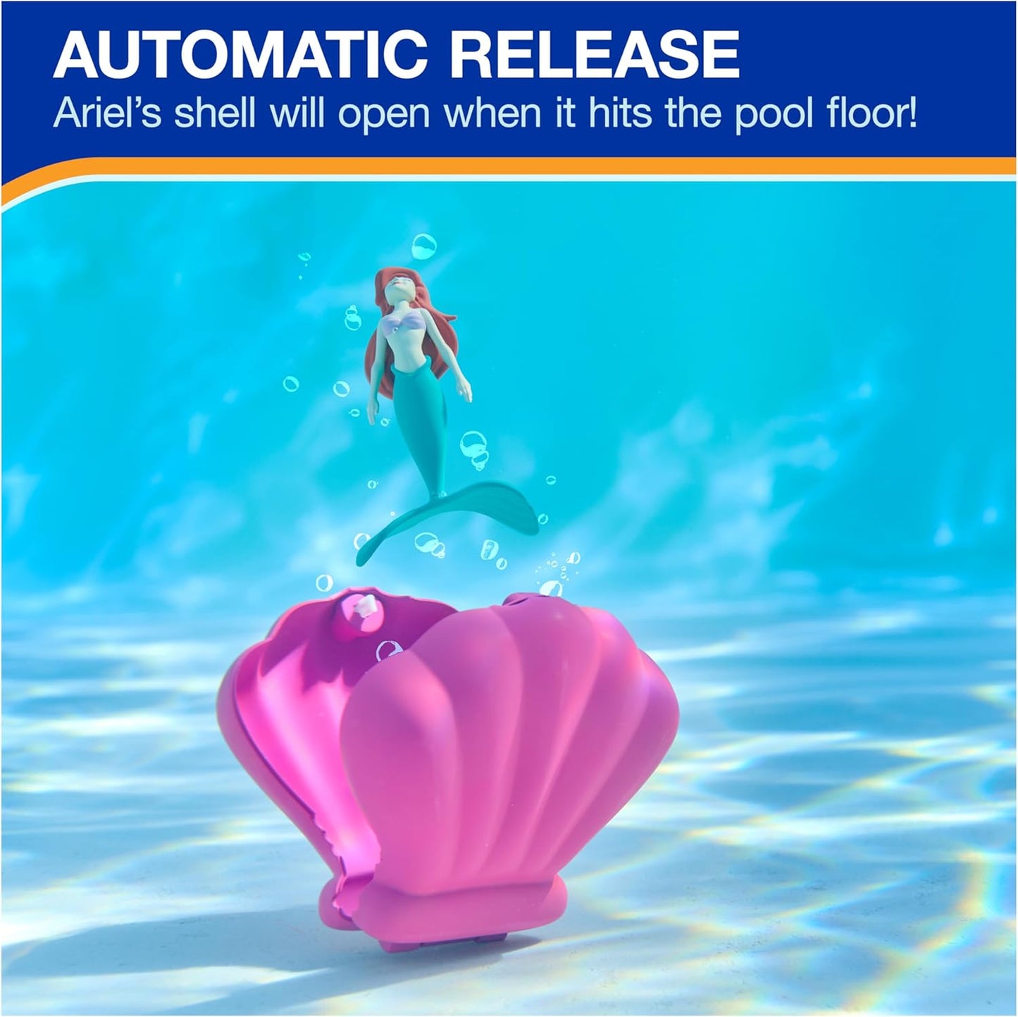 Hot SwimWays The Little Mermaid Ariel Dive N’ Surprise Pool Toy for Ages 5+ | Waterproof Figurine Sinks in Its Capsule and Floats in Surprise Reveal; Teaches Kids Swimming Skills and Diving Confidence