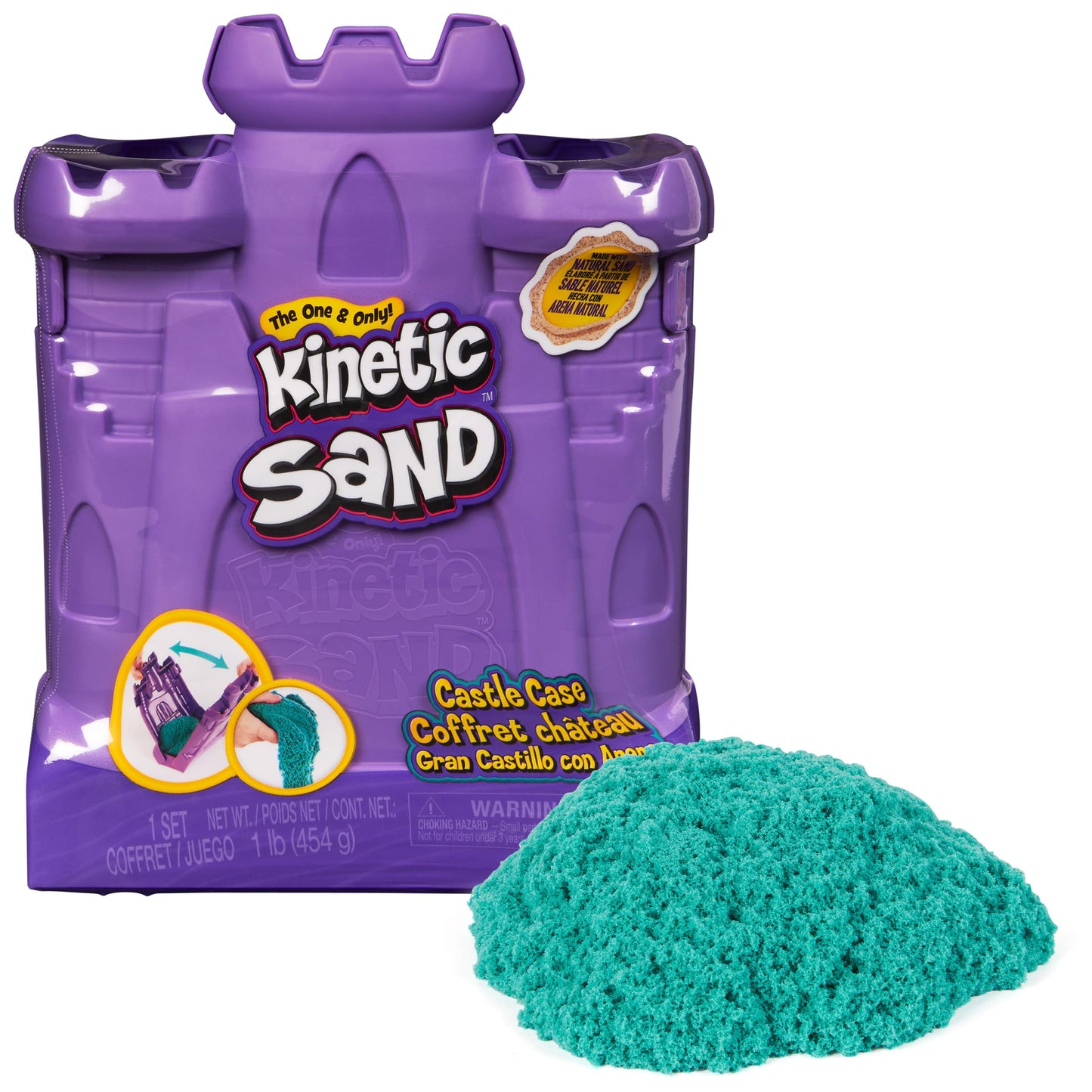 Hot Kinetic Sand 2lb Pink, Moldable Play Sand Sensory Toys, Ages 3+ | Squish, Mold, Shape & Flow Play Sand, Resealable Bag for Easy Storage, Creative Open-Ended Play, Birthday Gifts for Kids