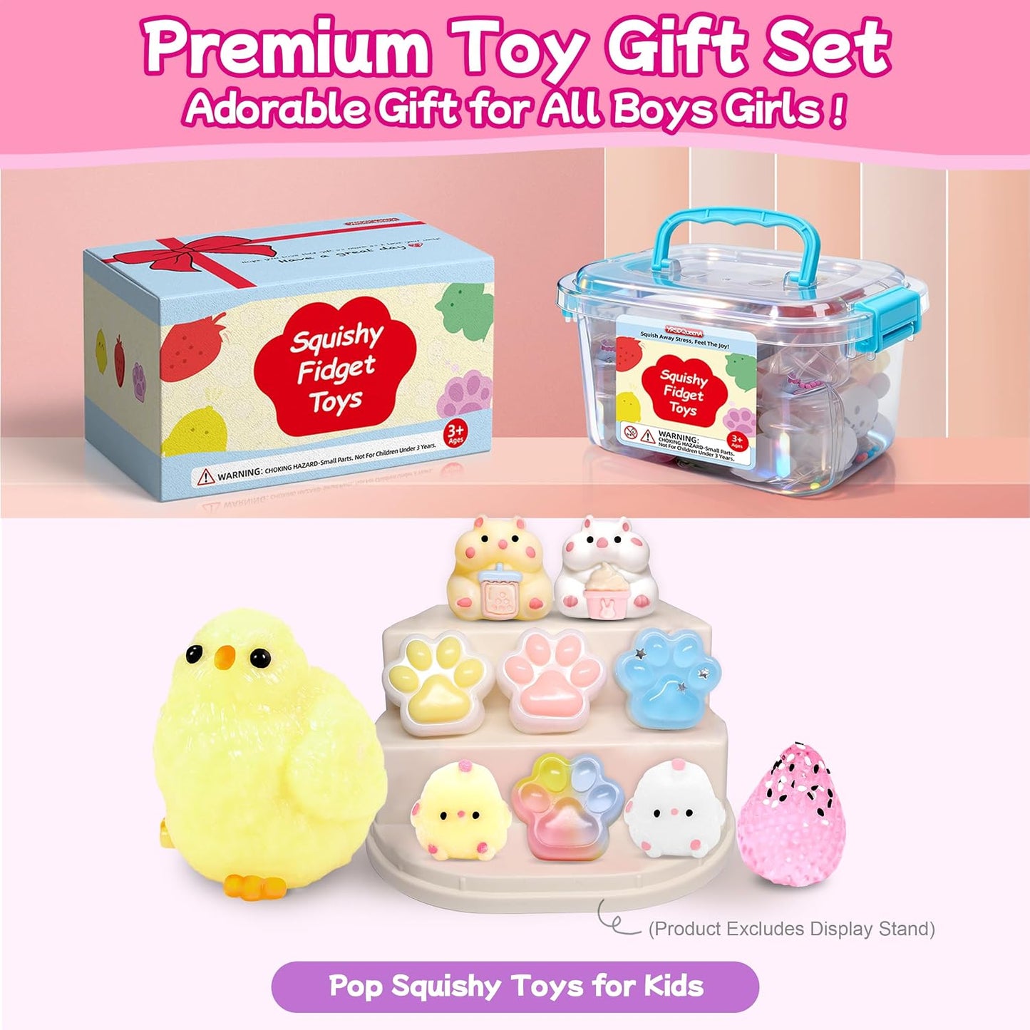 Hot10 Pack Taba Squishy Toys kit with Toy Box-Squeeze Toys Kawaii taba Squishies Stress Relief Toys Party Favors for Kids 4-8 8-12, Squishy Fidget Toys for Kids , Birthday Gifts Toys for Girls 8-10
