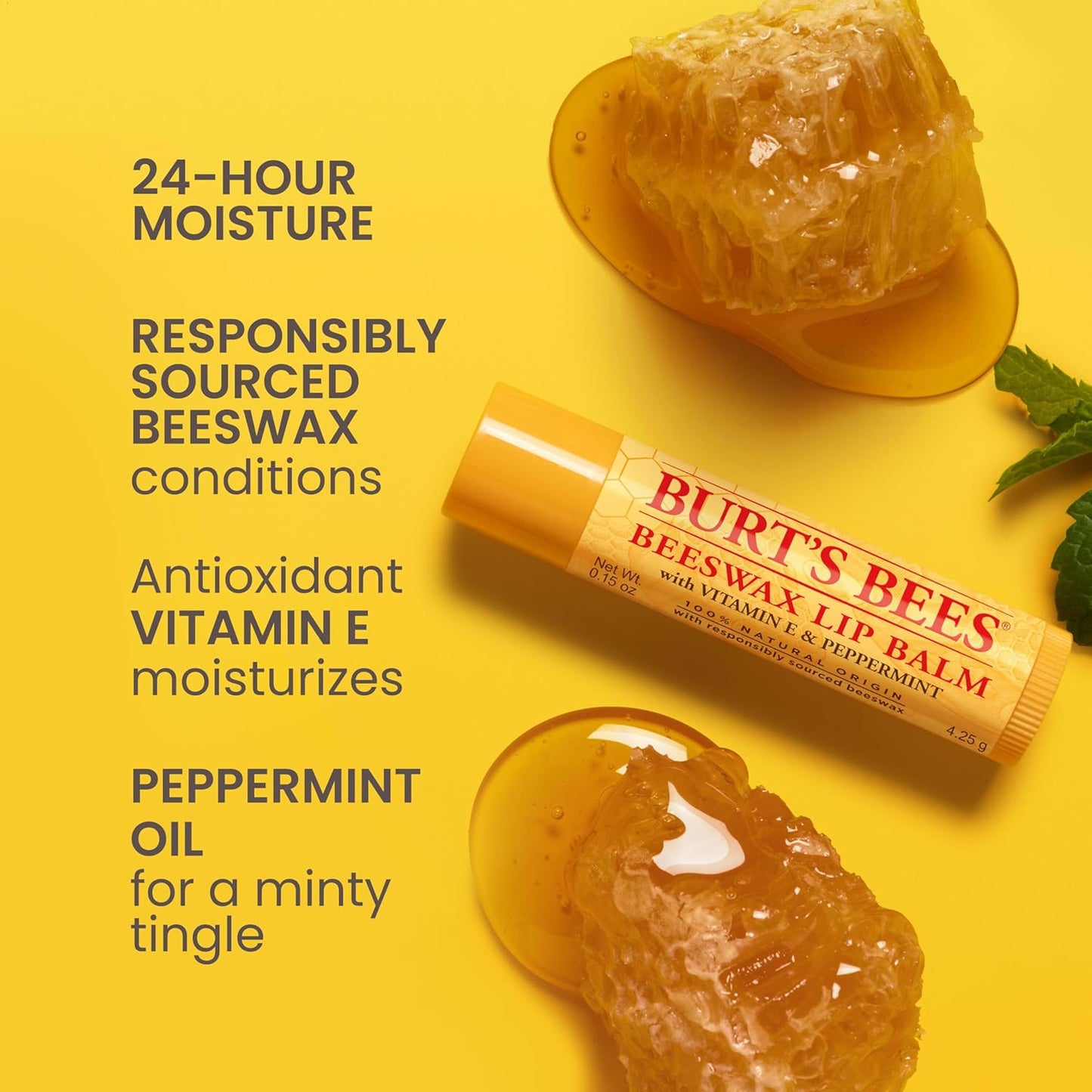 HotBurt's Bees 100% Natural Moisturizing Lip Balm (Original Beeswax)