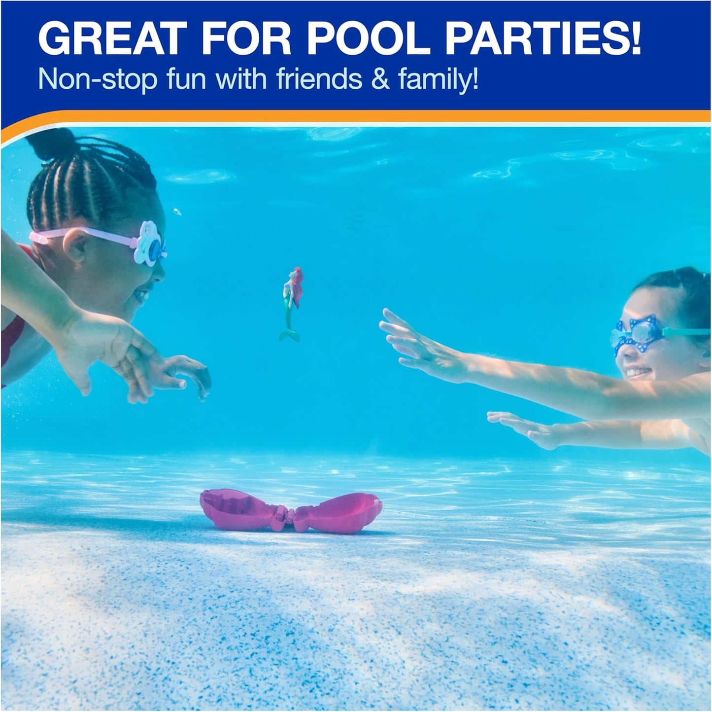 Hot SwimWays The Little Mermaid Ariel Dive N’ Surprise Pool Toy for Ages 5+ | Waterproof Figurine Sinks in Its Capsule and Floats in Surprise Reveal; Teaches Kids Swimming Skills and Diving Confidence