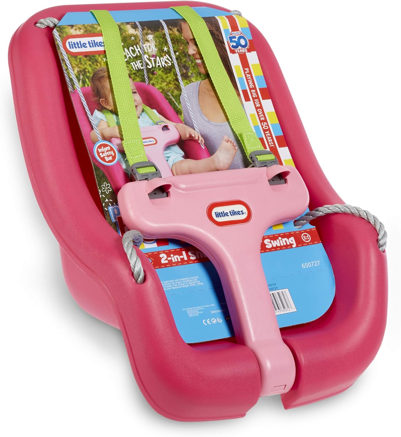 HotLittle Tikes 2-in-1 Snug 'n Secure Swing Magenta