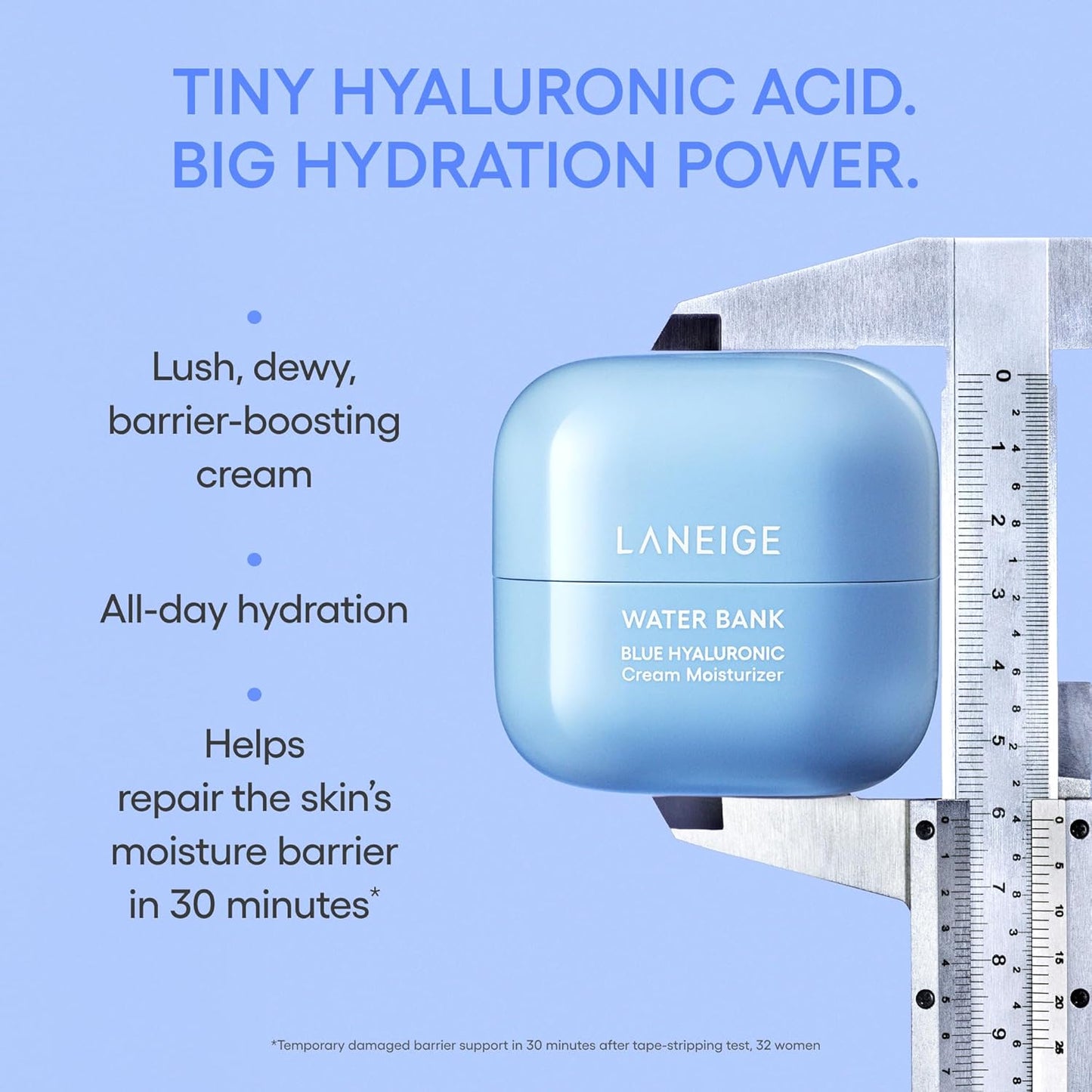 HotWater Bank Blue Hyaluronic Acid Cream Daily Face Moisturizer: Hydrating Korean Lightweight Face Cream with Ceramides & Squalane for Lasting Deep Hydration & Skin Barrier Support