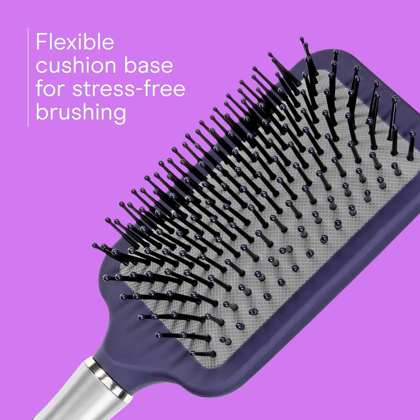 HotConair Paddle Hair Brush, Ultra Wide Detangling Design for Thick Hair | Paddle detangler brush with ball-tipped bristles, a soft-touch handle, and a flexible cushion base for stress-free brushing
