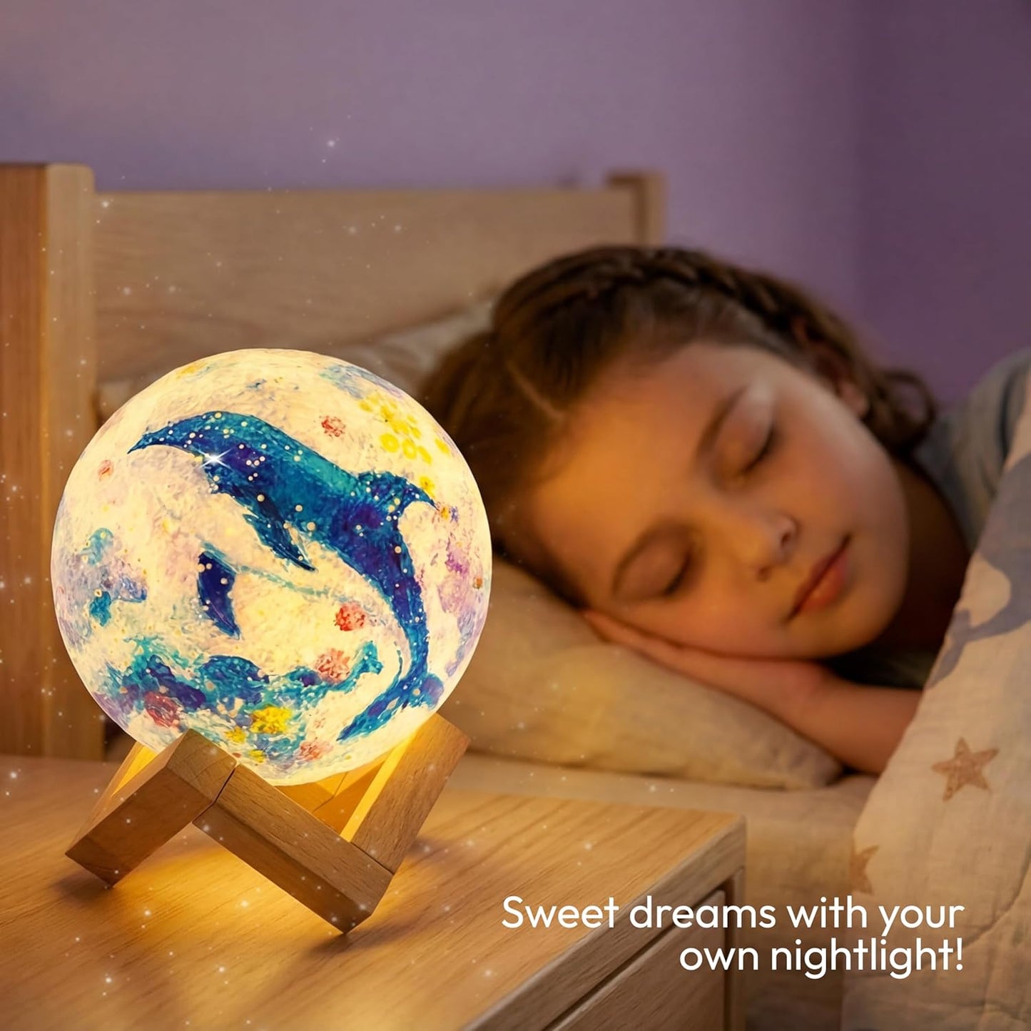 Hot Klever Kits DIY 3D Moon Night Light, Paint Your Own Moon Lamp Kit Galaxy Lamp Arts and Crafts Kit, School Activities, Birthday Gifts for Kids Girls Boys