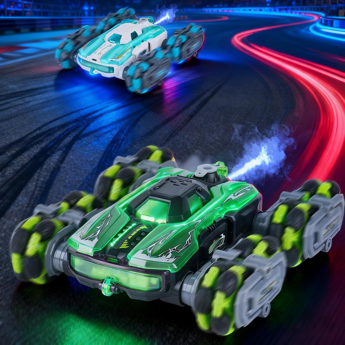HotNEXBOX 8WD Remote Control Car Toys for Kids, Gesture Sensing RC Stunt Truck | Birthday Gifts, Great for Boys Age 6-12, Cool Toys with Lights Music Spray, Transformable & Durable