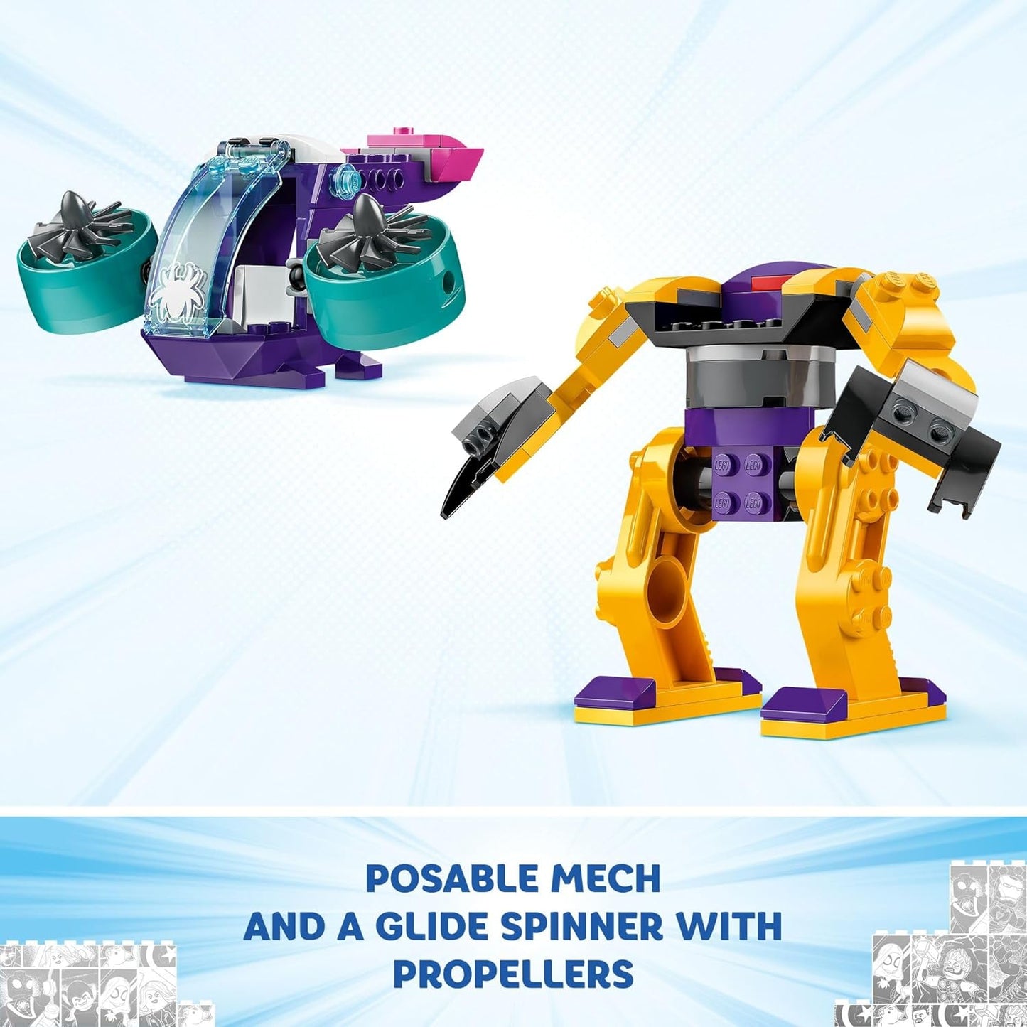 HotLEGO Marvel Team Spidey Web Spinner Headquarters Building Toy - Pretend Play Spidey and His Amazing Friends Toys Playset for Boys & Girls, Ages 4+ Years - 3 Superhero Minifigures - 10794