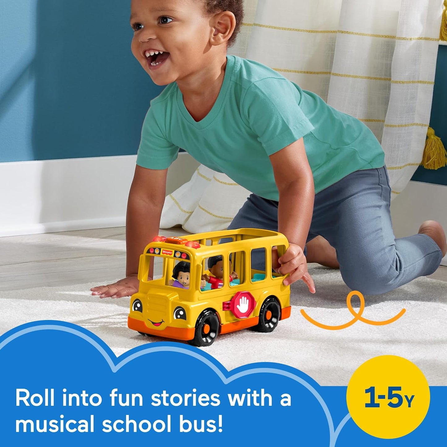 HotFisher-Price Little People School Bus Toddler Toy | Push-Along Vehicle, Lights Music & Sounds, 2 Figures, Preschool Kids Ages 1+ Years