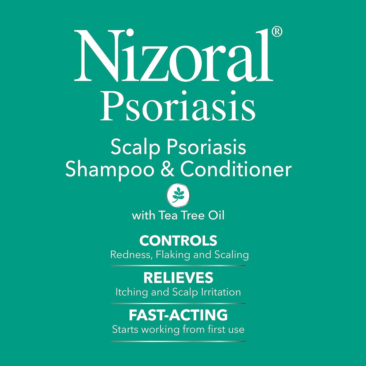HotNizoral Psoriasis Shampoo & Conditioner, 11 Oz, Gentle Scalp Treatment, Relieves Itching and Flaking, Redness and Scaling Effective Scalp Psoriasis Shampoo with Salicylic Acid and Tea Tree Oil