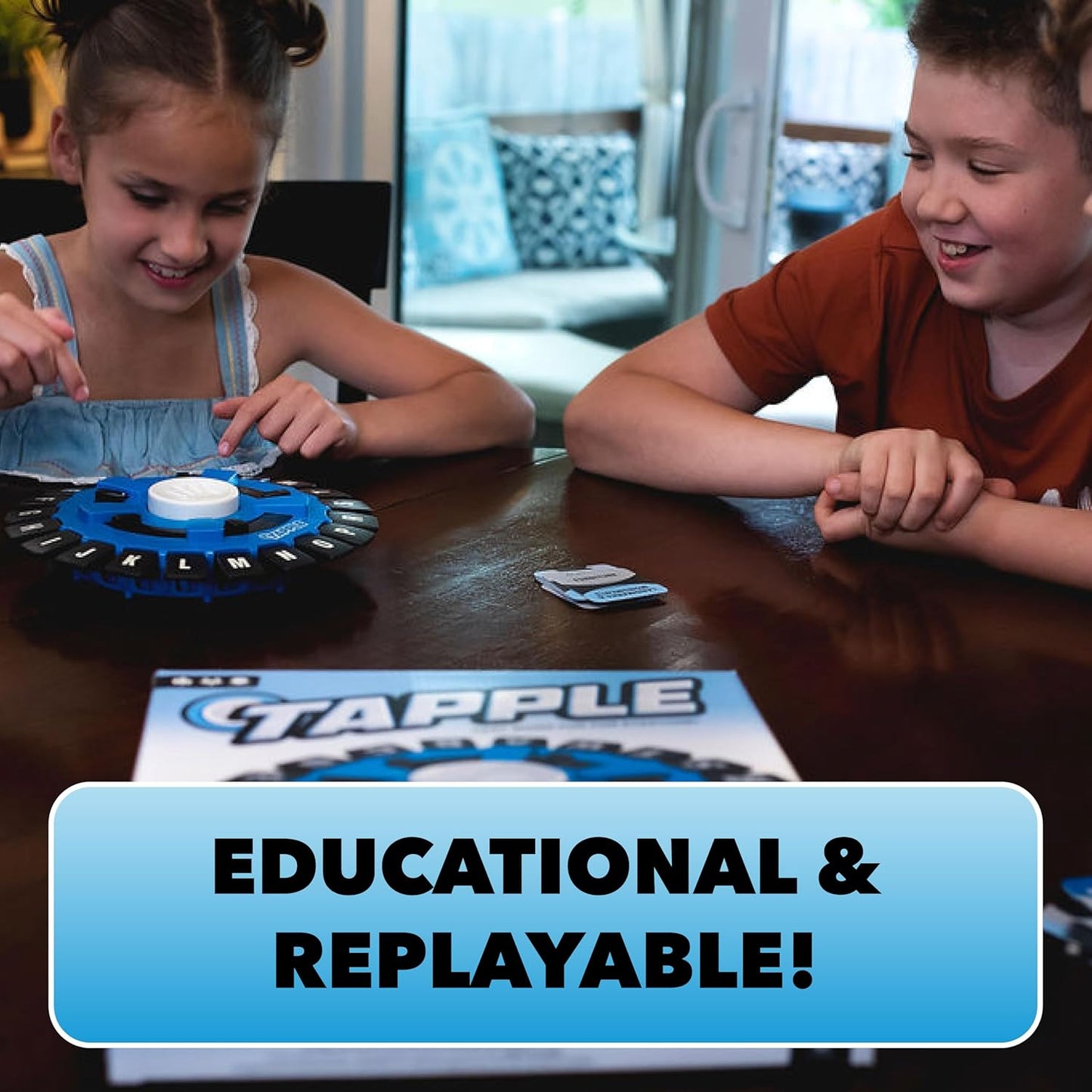 HotUSAOPOLY The Original TAPPLE, The Fast-Paced Family Board Game,Choose a Category & Race Against The Timer to be The Last Player,Learning Word Game for Ages 8 & Up, 2-8 Players, 15-20 Minute Play Time