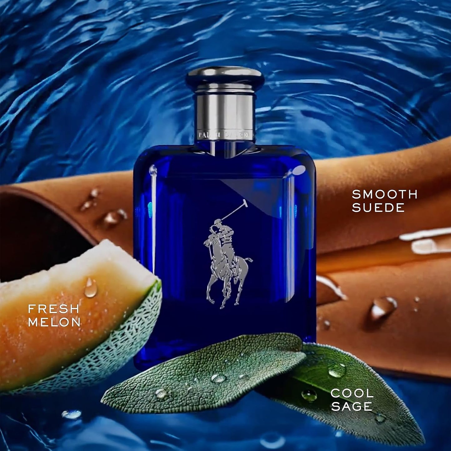 Hot RALPH LAUREN FRAGRANCES - Polo Blue - Eau de Toilette - Men's Cologne - Aquatic & Fresh - With Citrus, Sage, and Suede - Medium Intensity