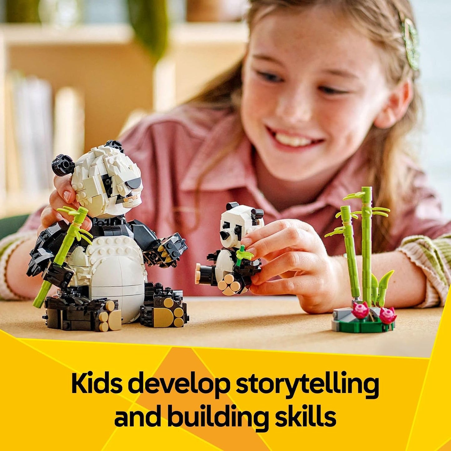 HotLEGO Creator 3 in 1 Wild Animals Panda Family - Building Toy Kit for Kids with 3 Building Options, Panda, Penguin, or Orca - 8 Year Old Girl & Boy Birthday Gifts - 31165