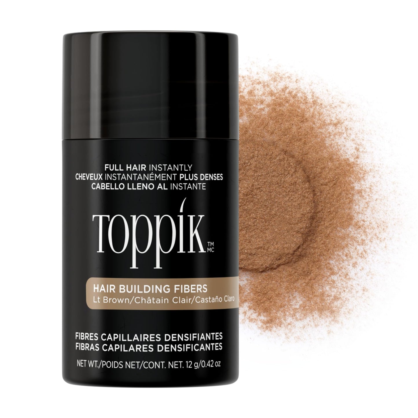 HotToppik Hair Building Fibers, Fill In Fine or Thinning Hair Instantly Thicker, Fuller Looking Hair 9 Shades,4 size options