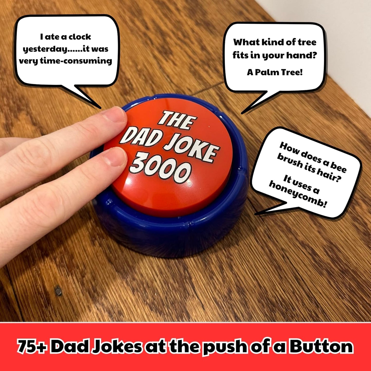Hot Gifts for Dad and Fathers - Features 75+ Extra Funny Dad Jokes at The Push of a Button - Dad Gifts from Daughter, Dad Birthday Gift, White Elephant Gifts, Gifts for Men