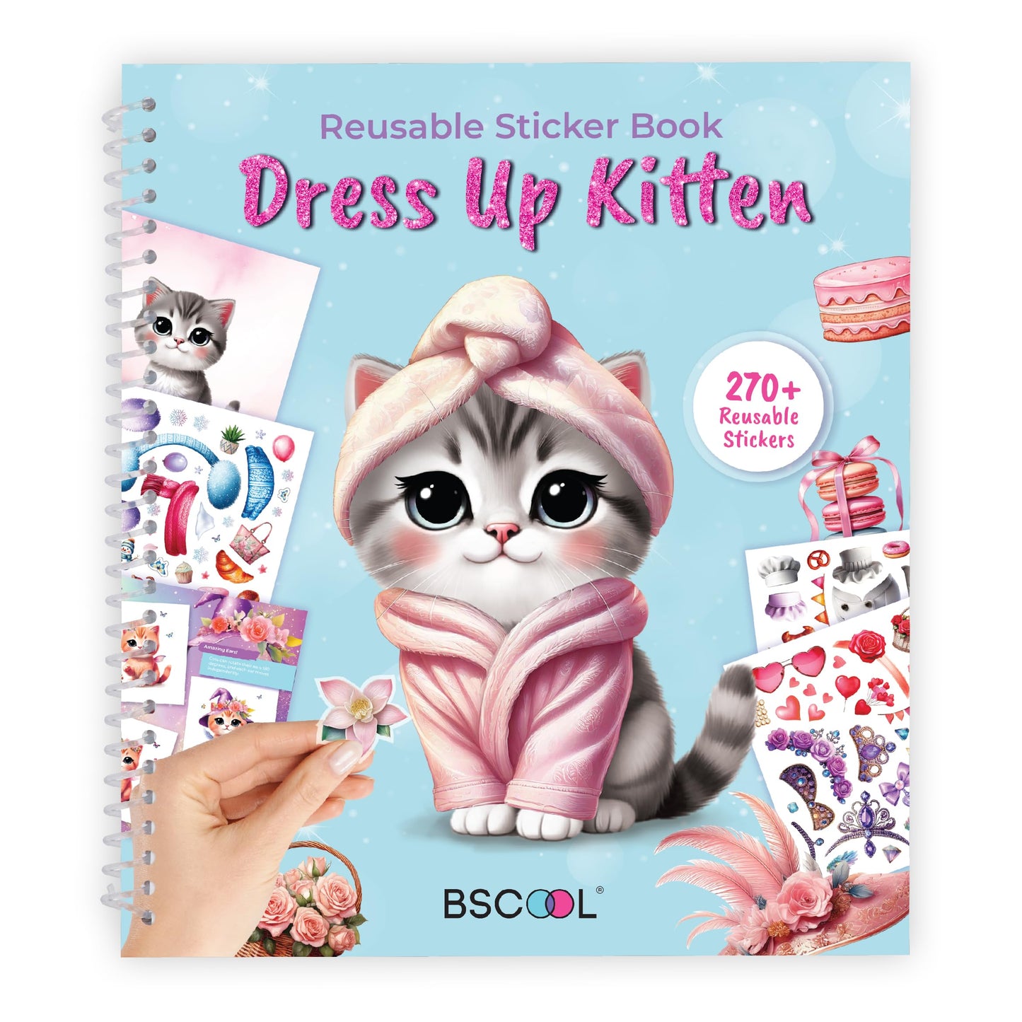 Hot Sticker Dress Up Kitten - Kids Activity and Sticker Book Learn Fashion Design for Kitten with Guides and 270+ Reusable Stickers.Gift for Girls Ages 5,6,7,8