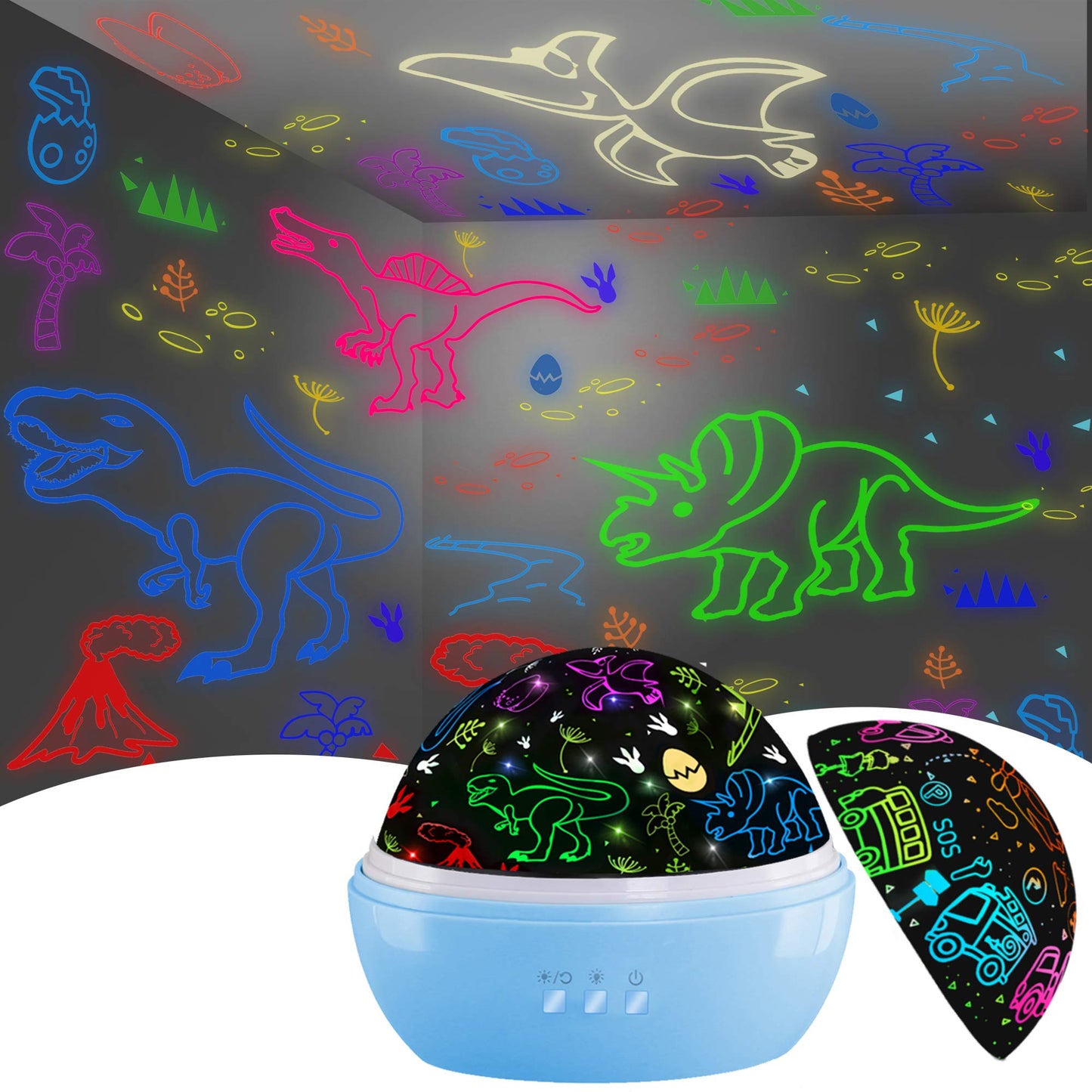Hot Dinosaur Night Light Toys for 3-8 Year Old Boys,2 in 1 Dino Projection for 2-10 Year Kids,Boys Girls Gifts,Suitable for Chirstmas Xmax Easter Birthday