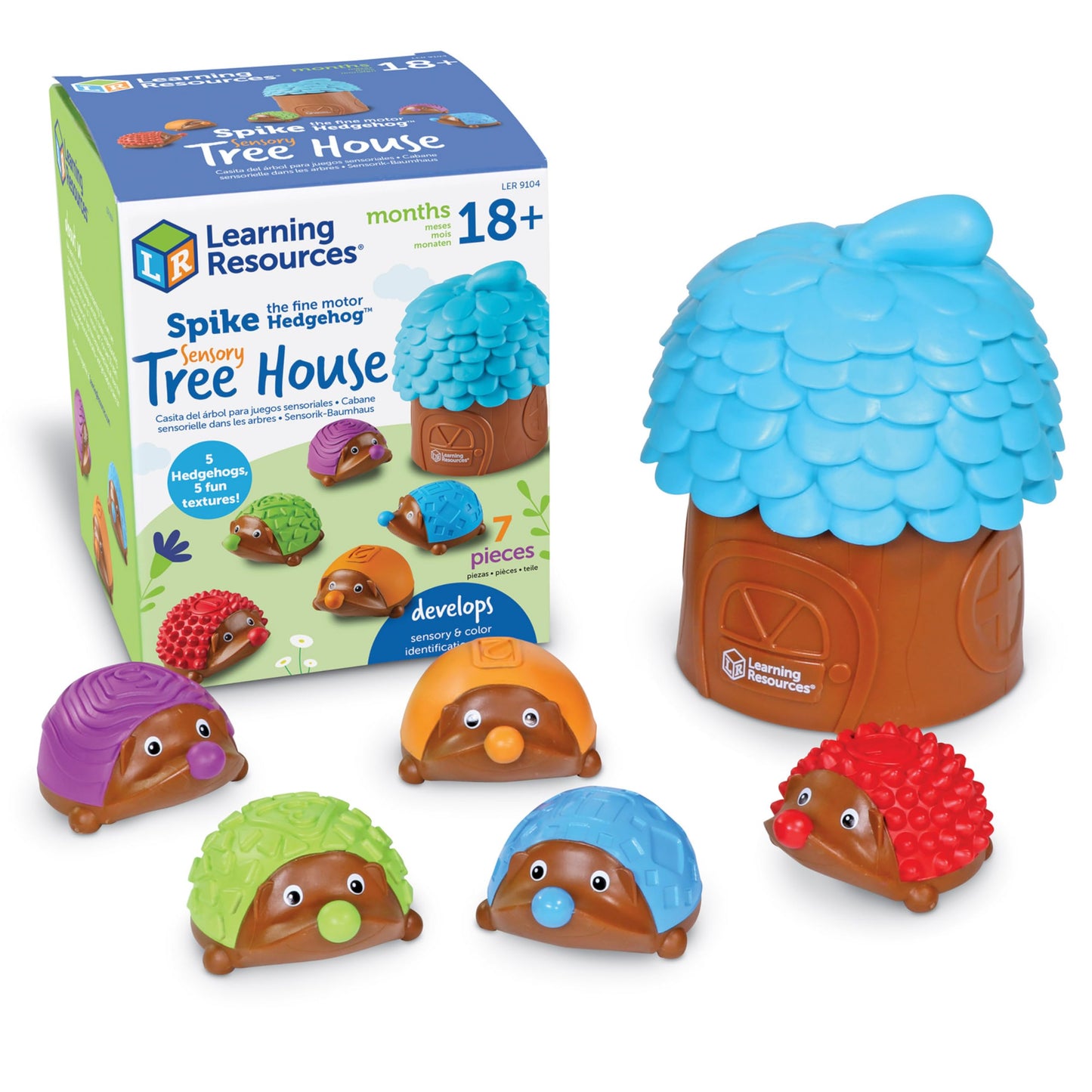 HotLearning Resources Spike The Fine Motor Hedgehog - Toddler Montessori Toys, Stacking Shape, Gifts For Boys And Girls, Sorting And Matching Skill Activities, Educational Games, Kindergarten