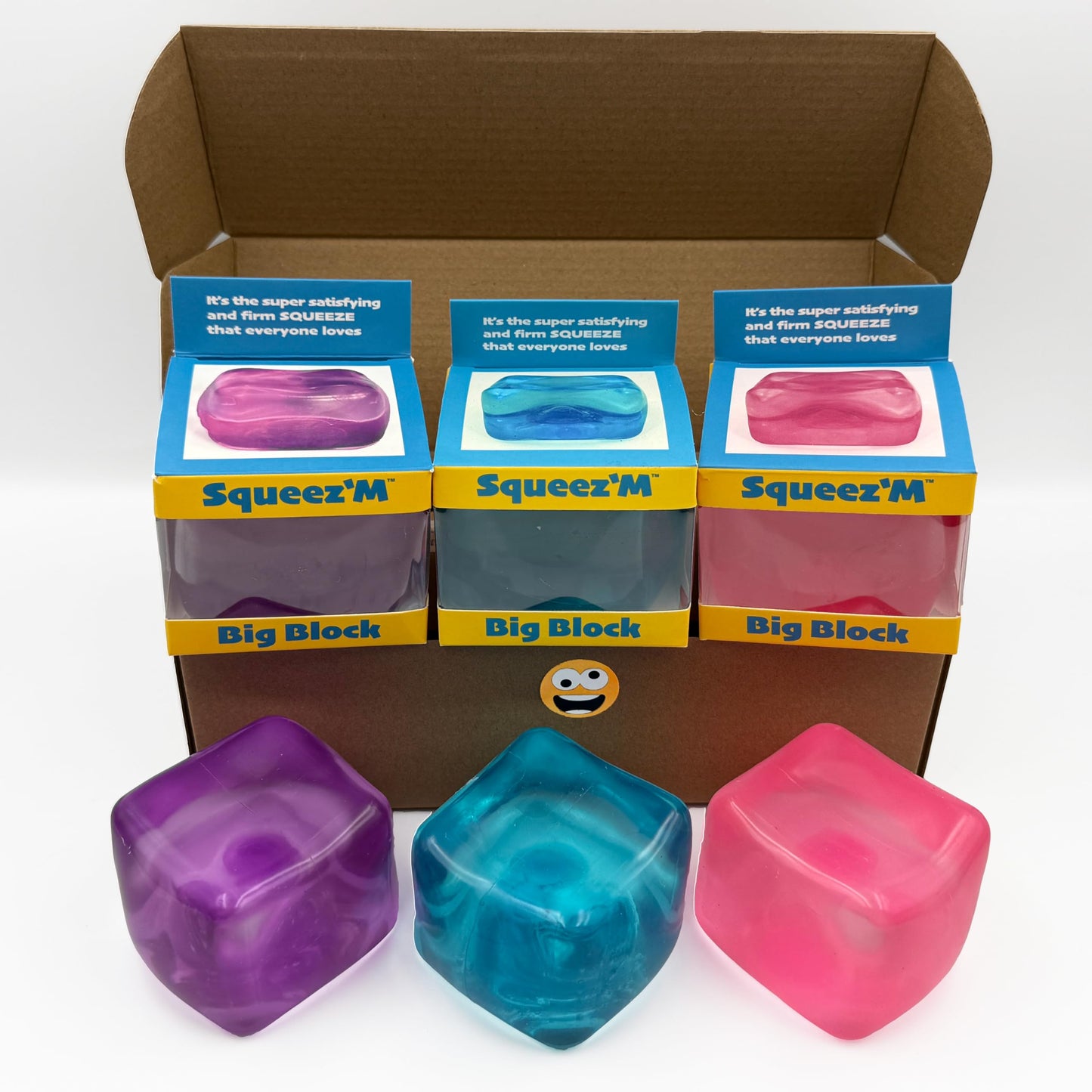 HotOriginal Big Block Premium Stress Cube, Squishy Fidget Toy, Kids & Adults | Non-toxic ASTM certified, US family-owned, easy replacement, jumbo sensory squeeze cube for stress relief & focus