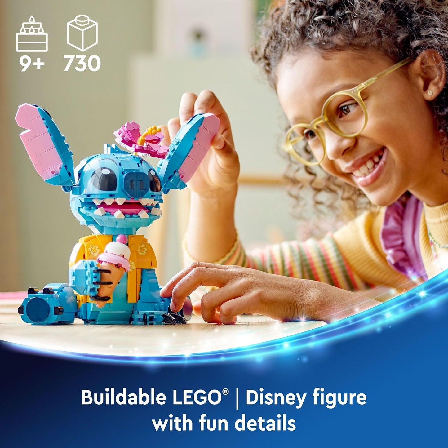 Hot LEGO Disney Stitch Toy Building Kit, Disney Toy for 9 Year Old Kids, Buildable Figure with Ice Cream Cone, Fun Gift for Girls, Boys and Lovers of The Hit Movie Lilo and Stitch, 43249